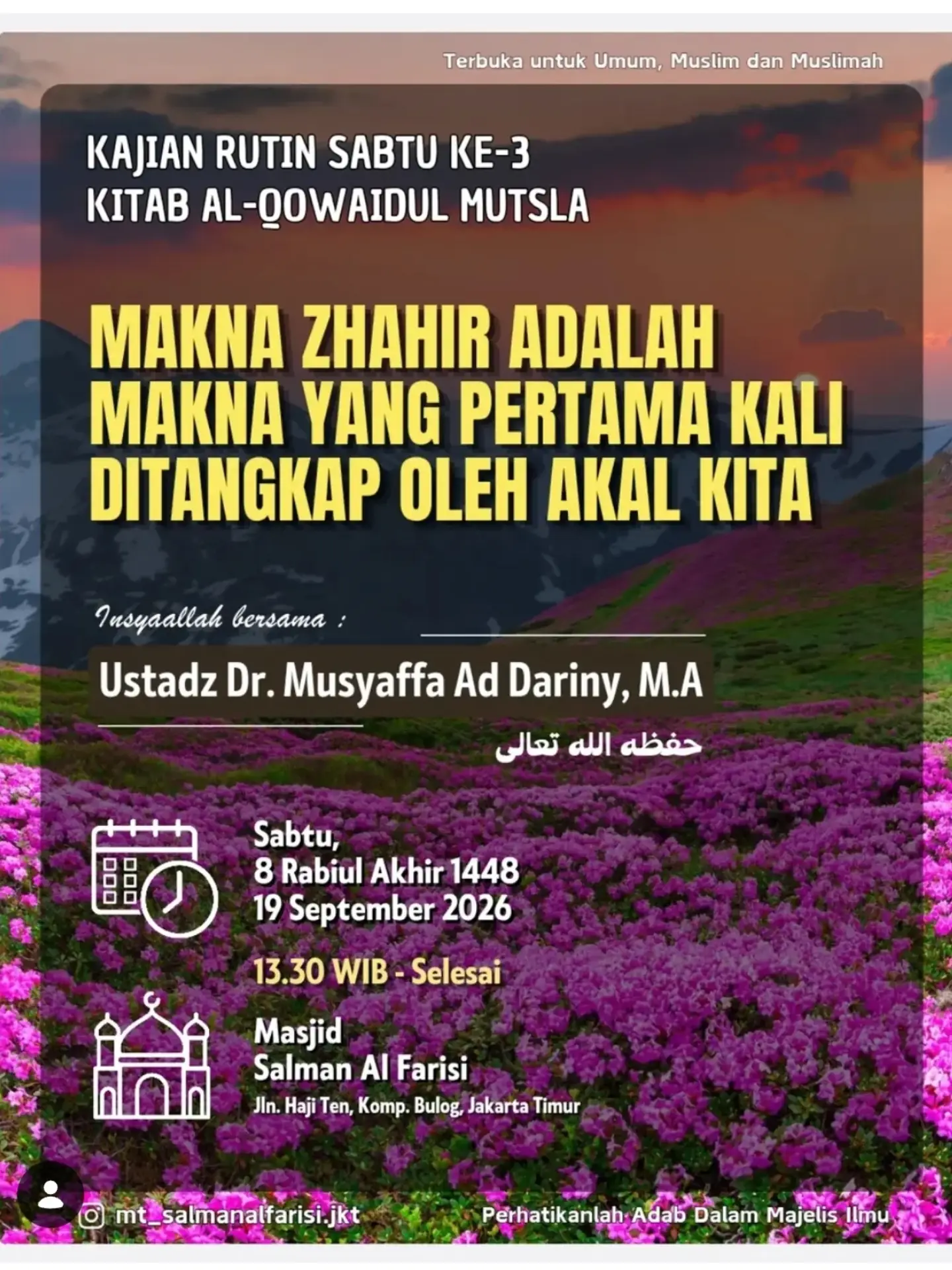 Makna Zahir adalah Makna Yang Pertama Kali Ditangkap Oleh Akal Kita