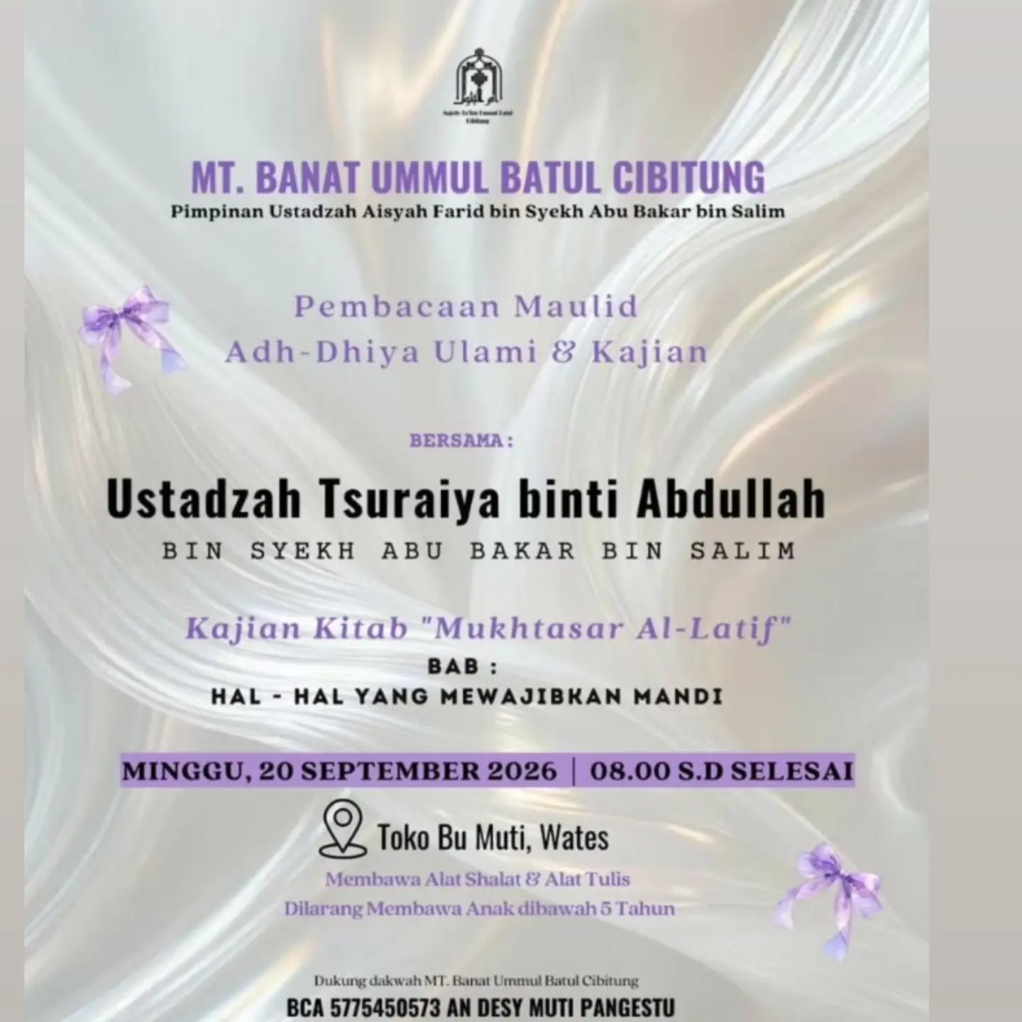 Kajian Kitab Mukhtasar Al-Latif: Hal-Hal Yang Mewajibkan Mandi