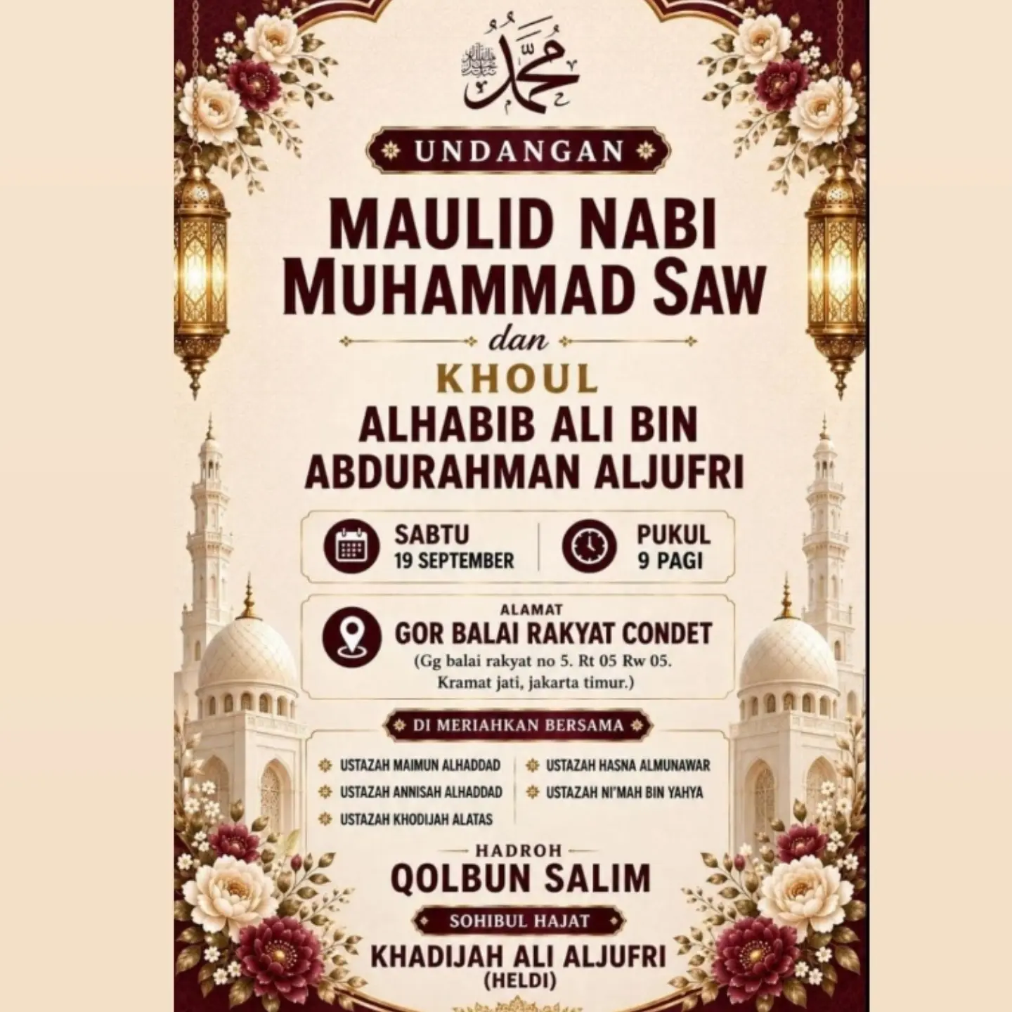 Maulid Nabi Muhammad SAW dan Kho ul Al Habib Ali bin Abdurahman Aljufri