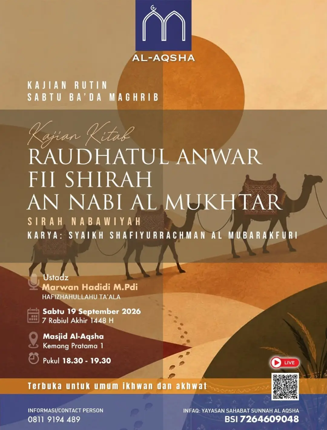 Kajian Kitab Raudhhatul Anwar Fii Shirah An Nabi Al Mukhtar