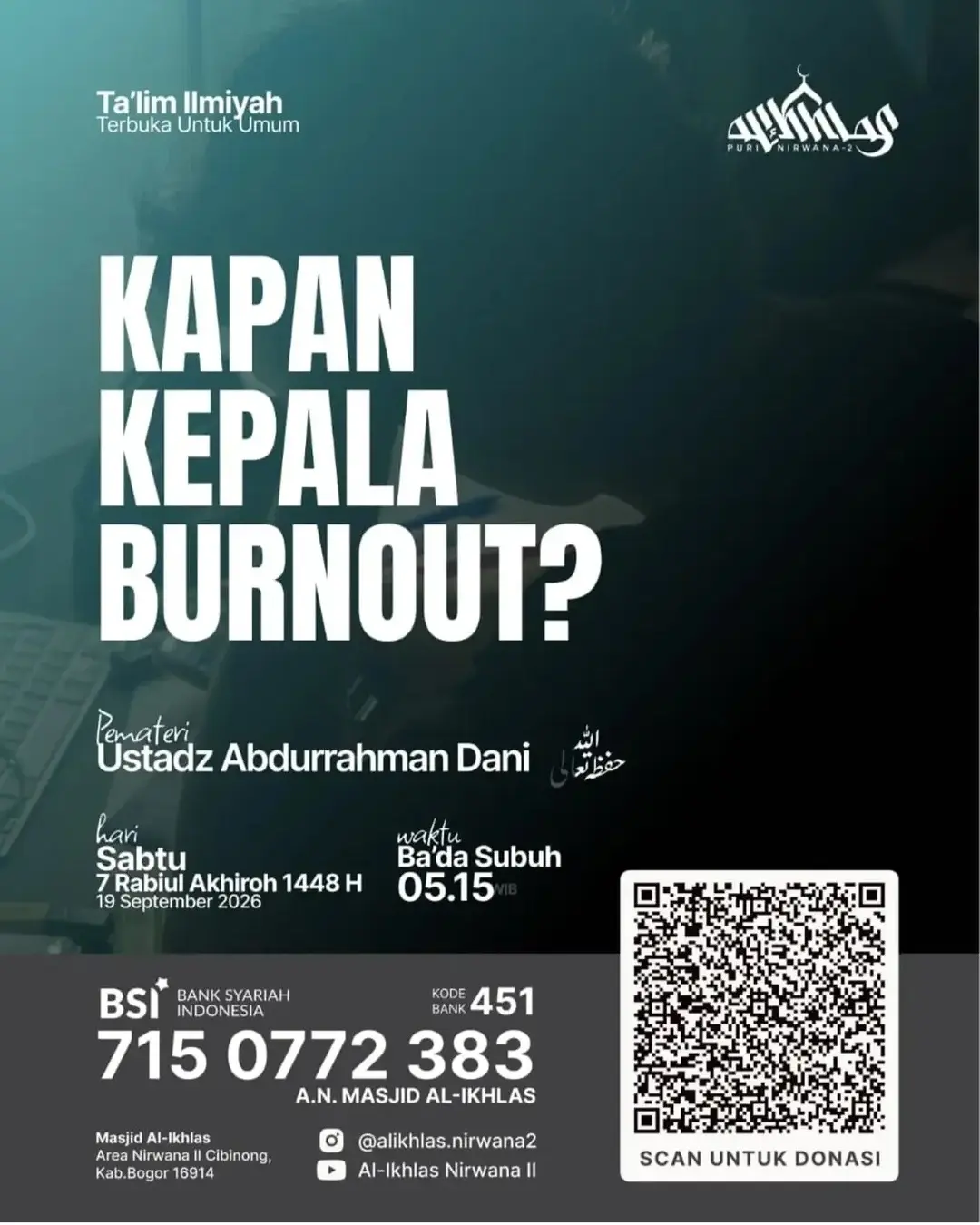 KAPAN KEPALA BURNOUT?