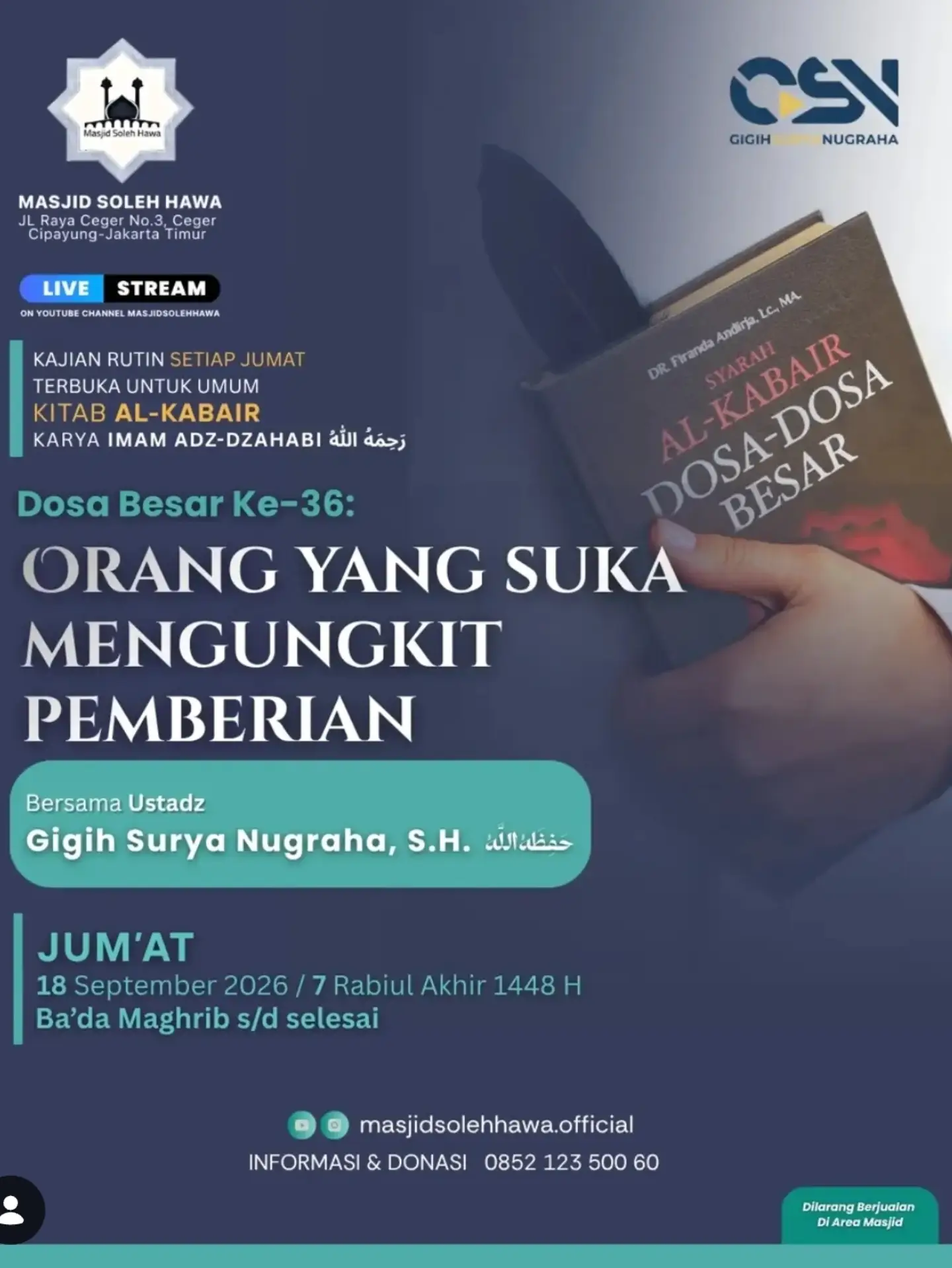 Dosa Besar Ke-36: Orang Yang Suka Mengungkit Pemberian