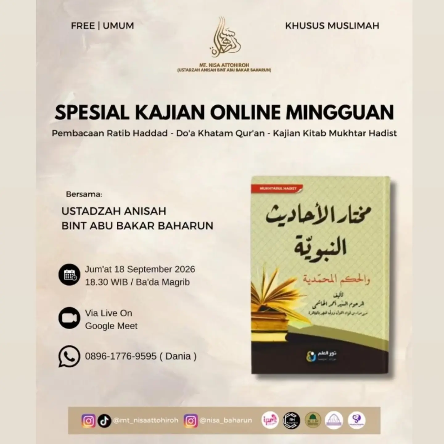 SPESIAL KAJIAN ONLINE MINGGUAN