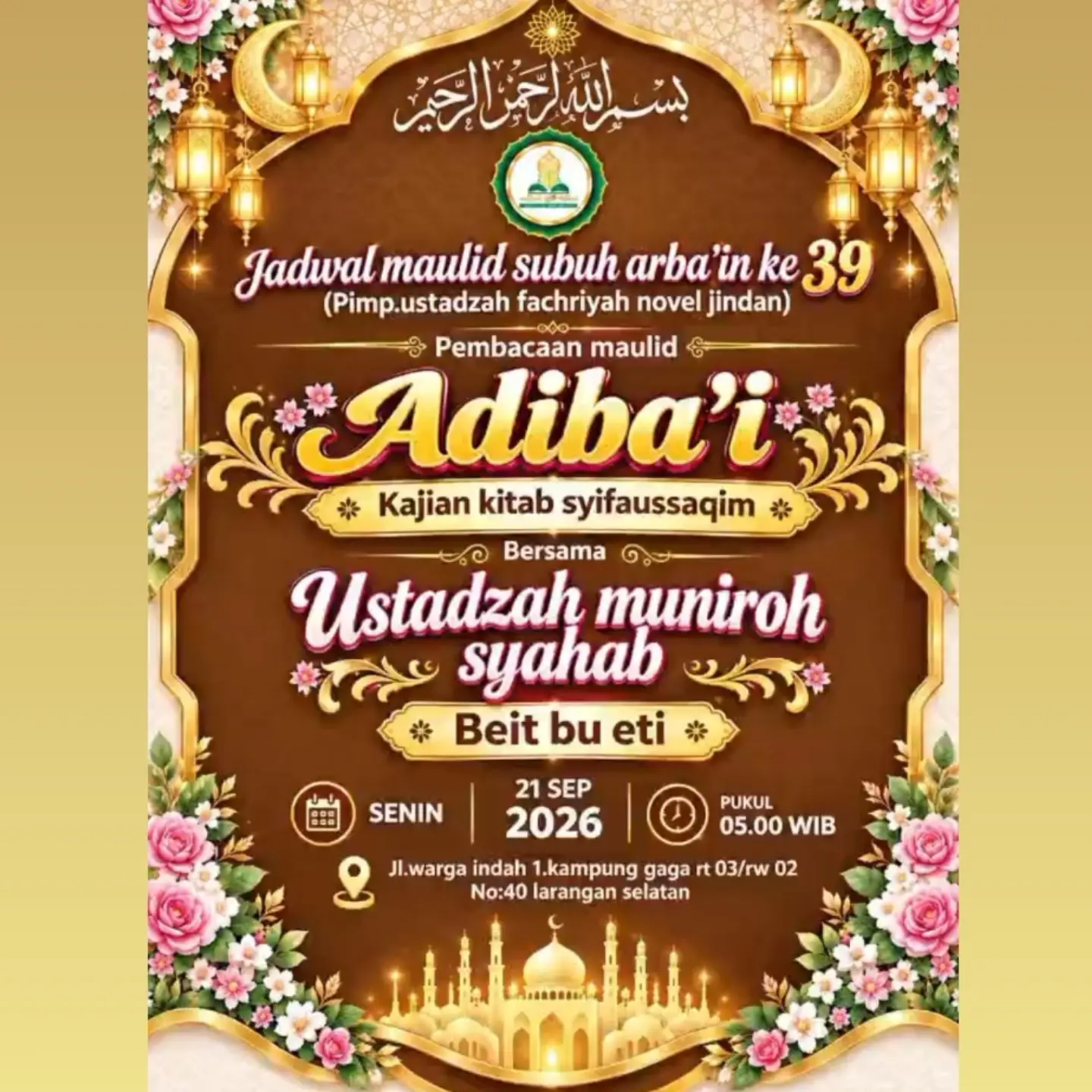 Jadwal Kajian Muslimah