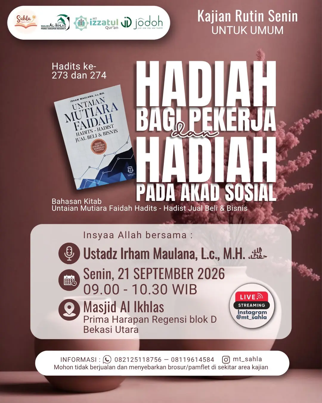 Hadiah bagi pekerja dan hadiah pada akad sosial