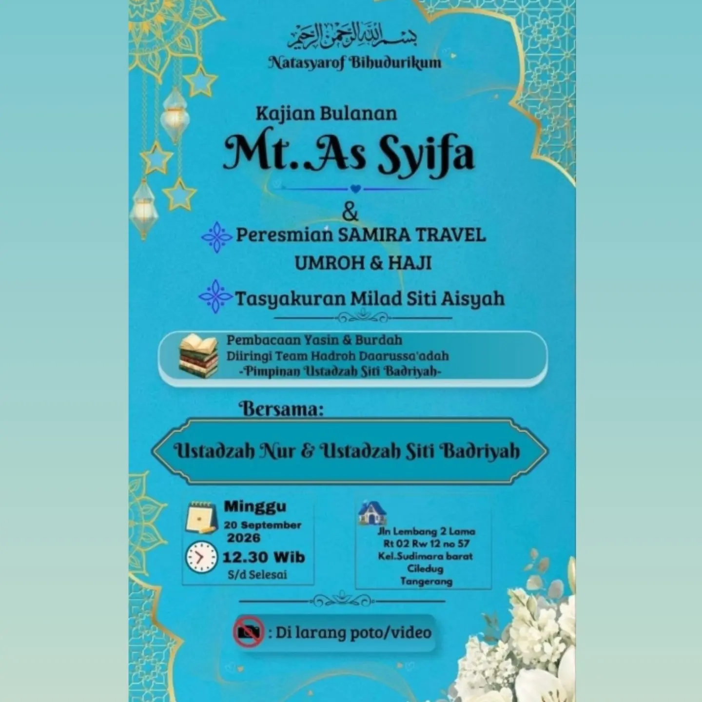 Kajian Bulanan Mt.As Syifa
