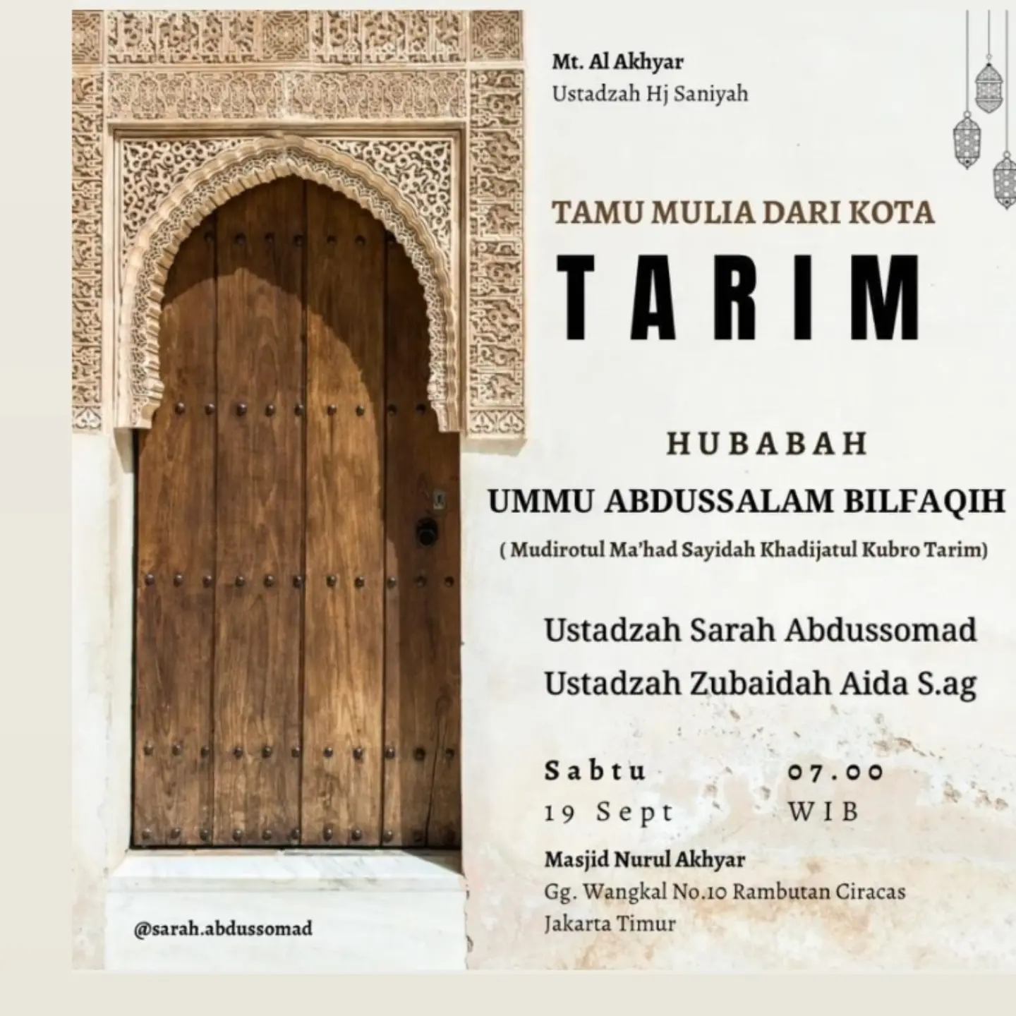 Tamu Mulia Dari Kota Tarim