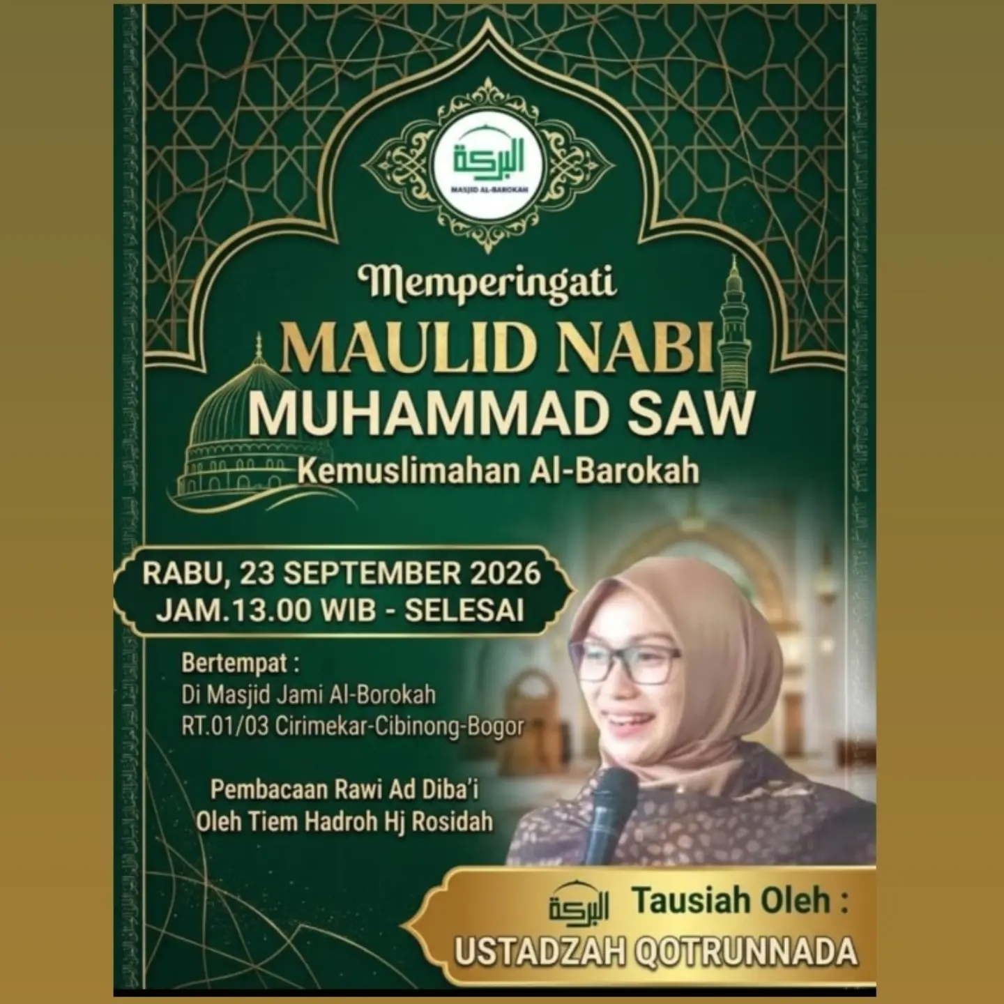 Memperingati MAULID NABI MUHAMMAD SAW