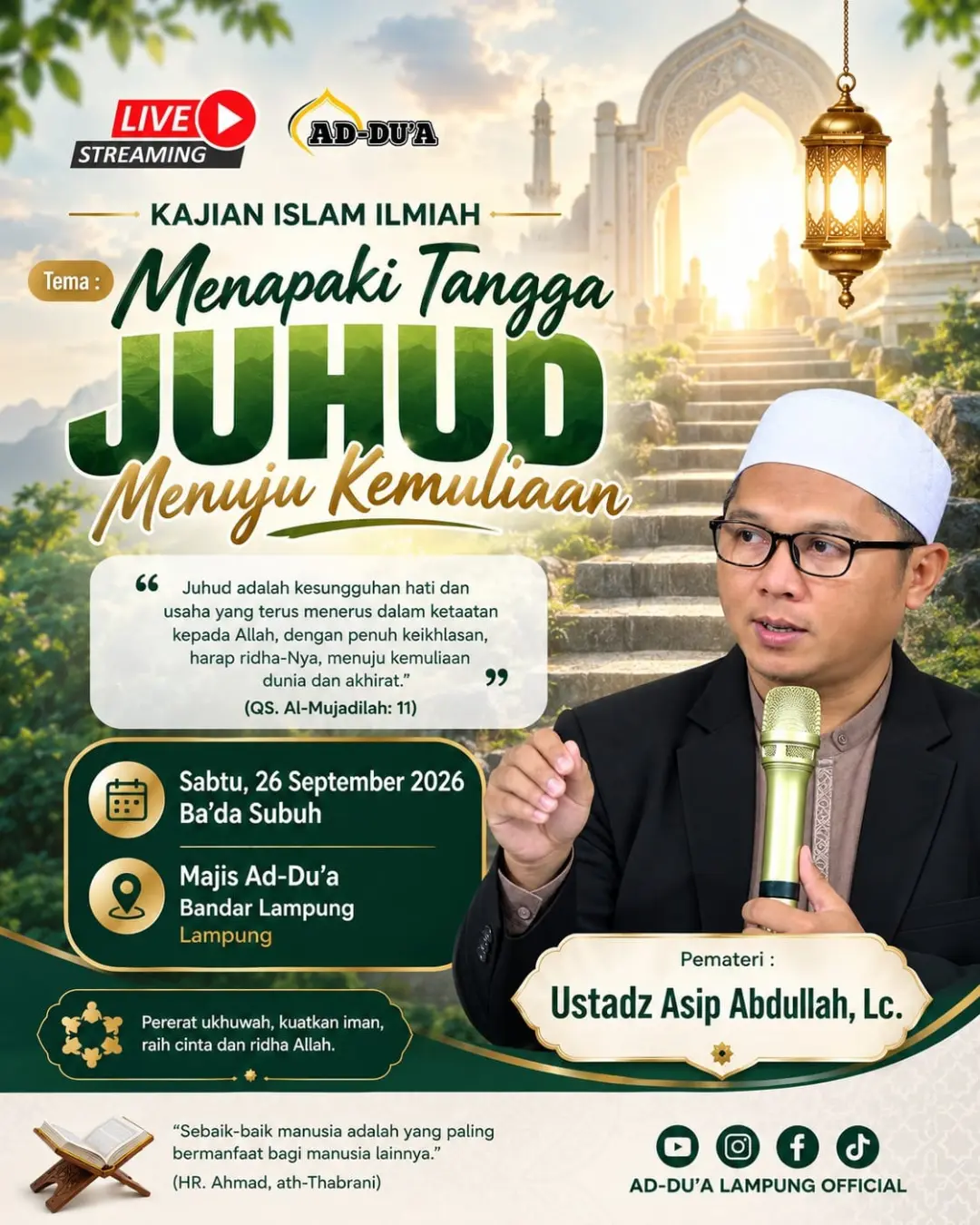 Menapaki Tangga Juhud Menuju Kemuliaan