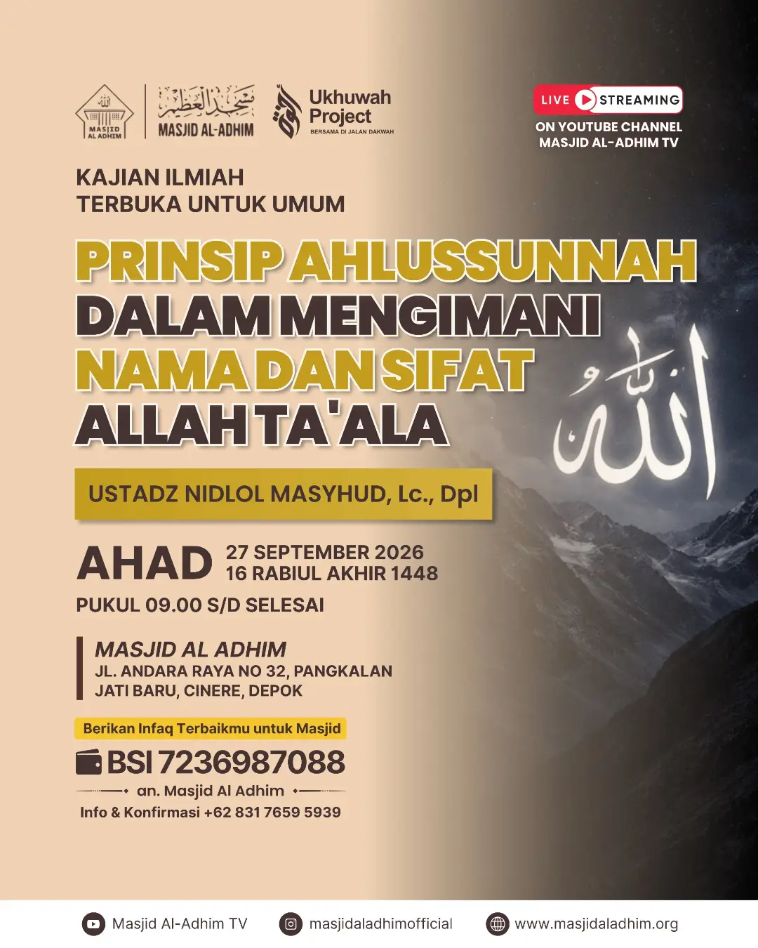 PRINSIP AHLUSSUNNAH DALAM MENGIMANI NAMA DAN SIFAT ALLAH TA'ALA