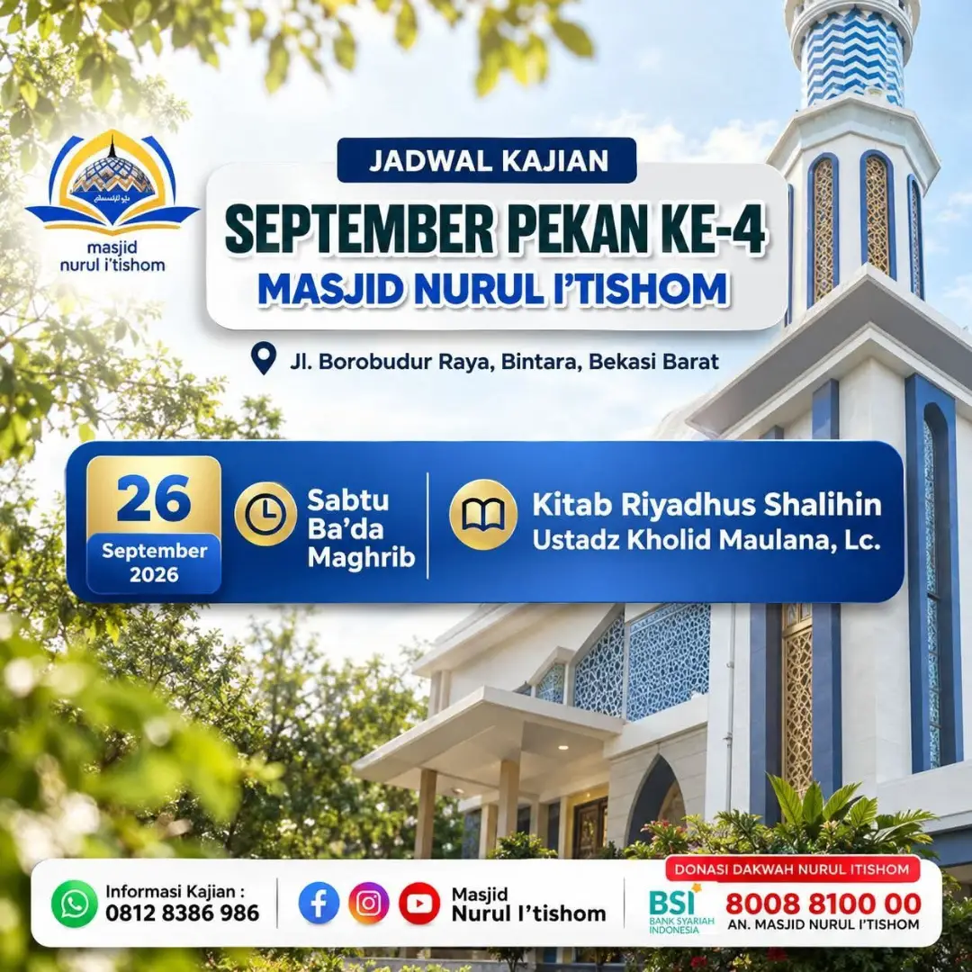 Jadwal Kajian Pekan Ke-4 September