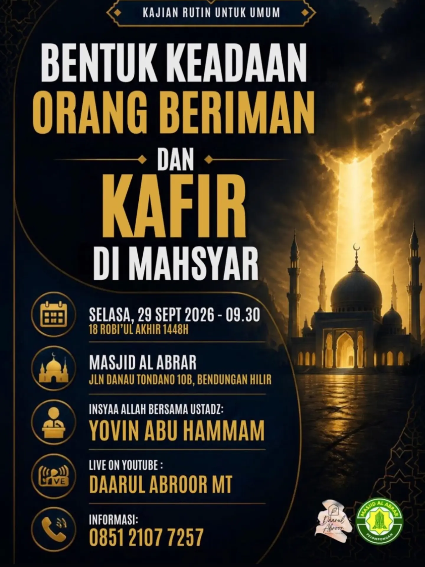 Bentuk Keadaan Orang Beriman dan Kafir di Mahsyar