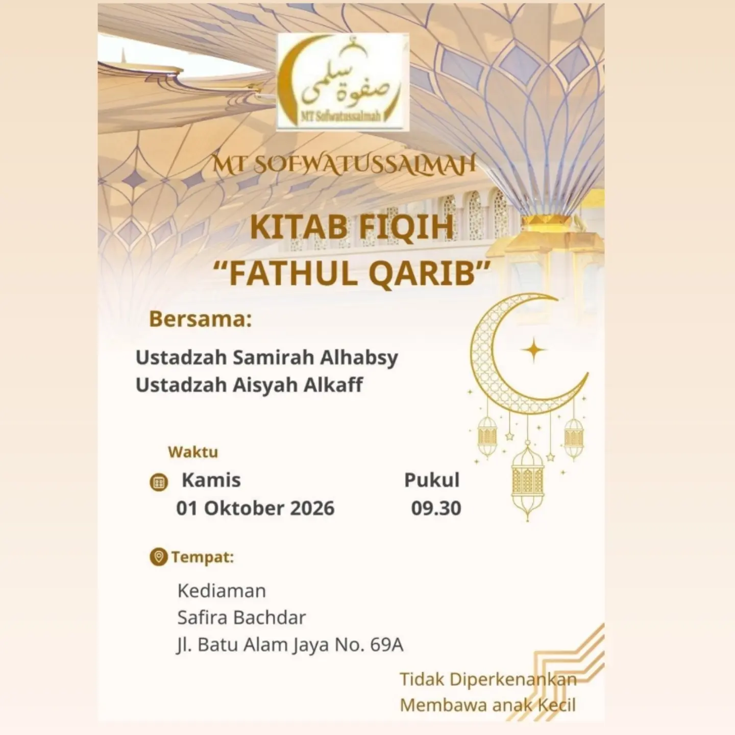 Jadwal Kajian Muslimah
