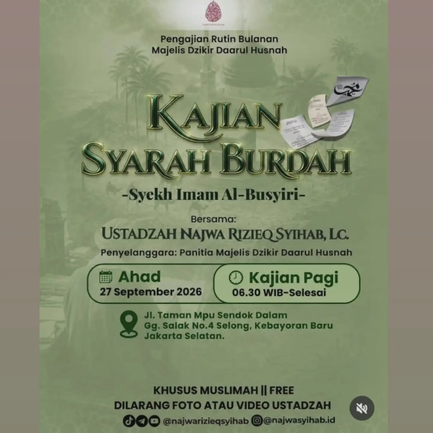 Kajian Syarah Burdah