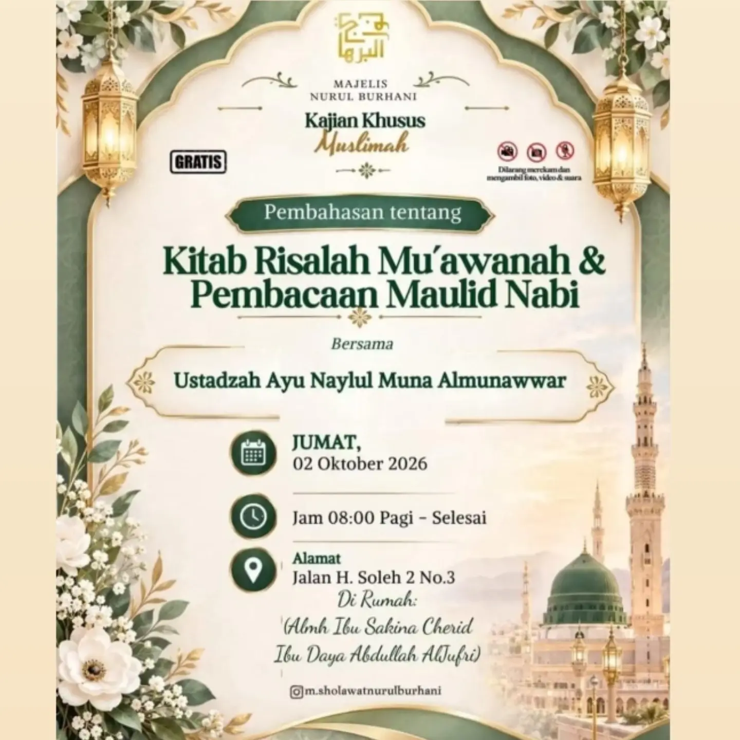 Kitab Risalah Mu'awanah & Pembacaan Maulid Nabi