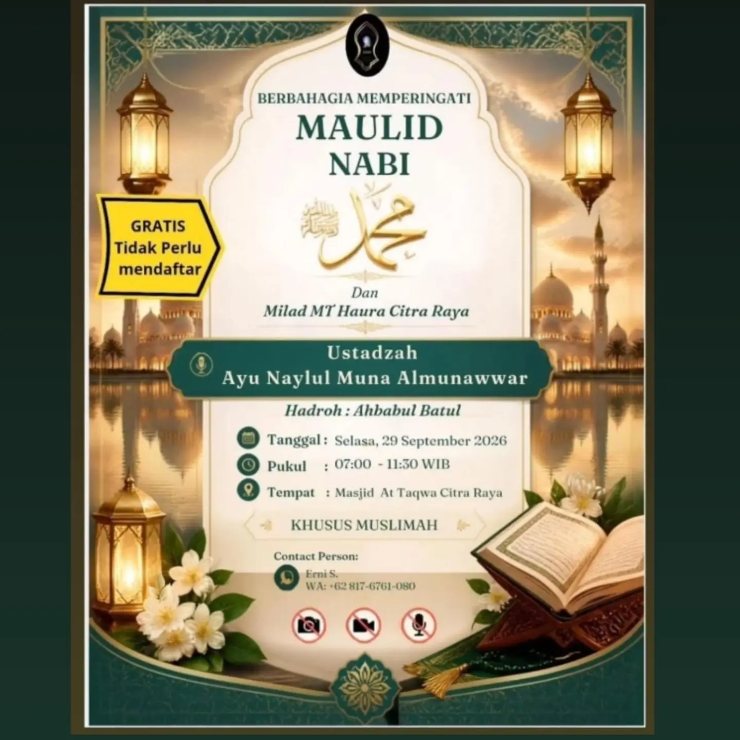 Berbahagia Memperingati Maulid Nabi