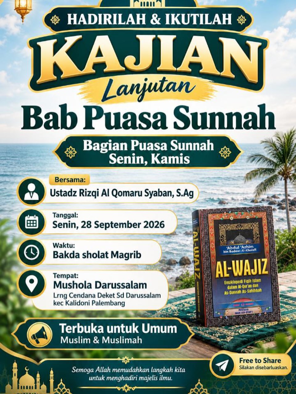 Kajian Lanjutan Bab Puasa Sunnah