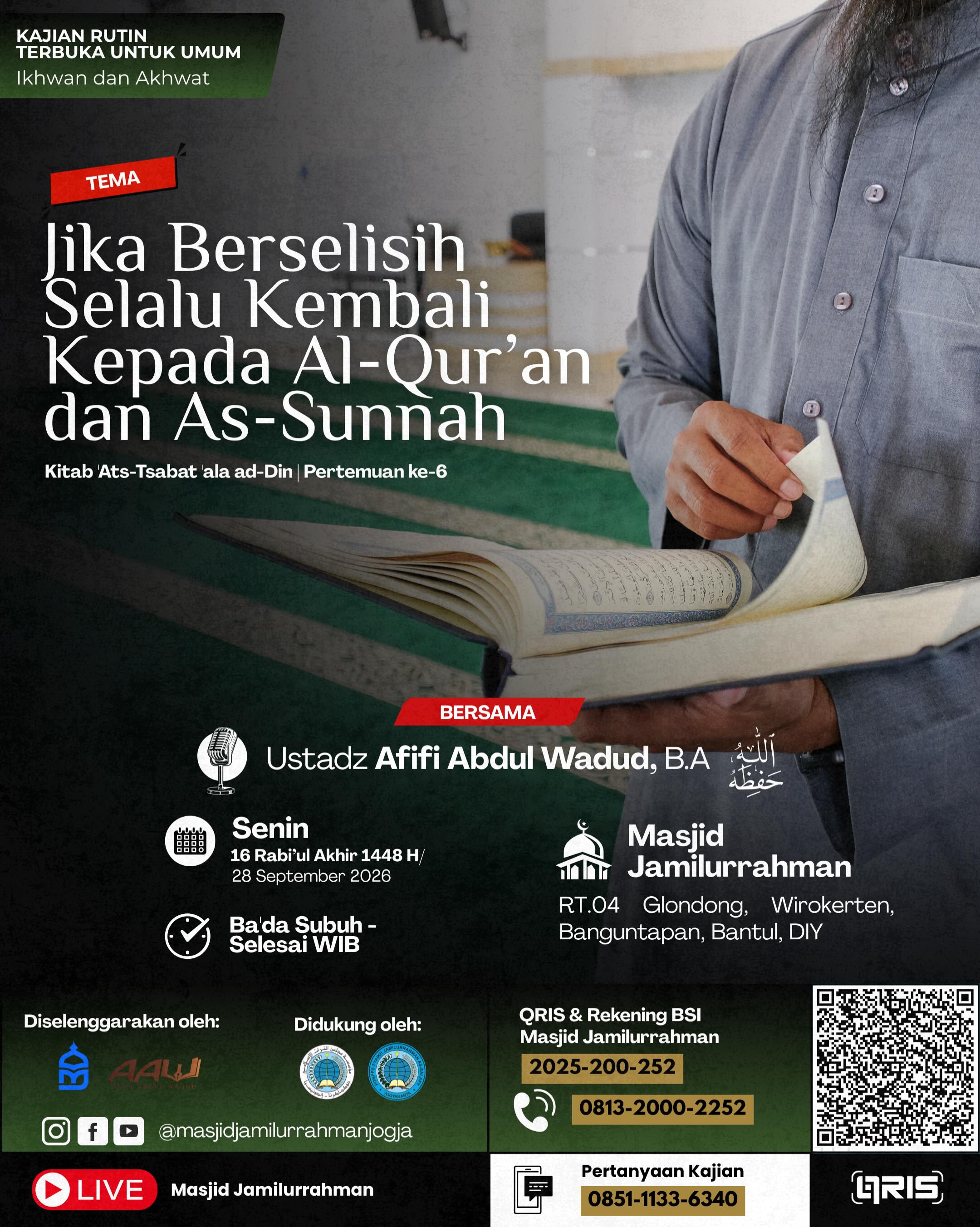 Jika Berselisih Selalu Kembali Kepada Al-Qur'an dan As-Sunnah