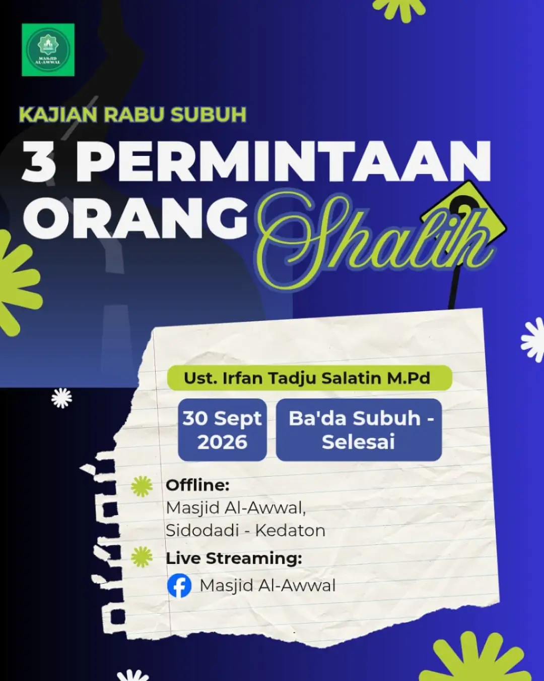 3 Permintaan Orang Shalih