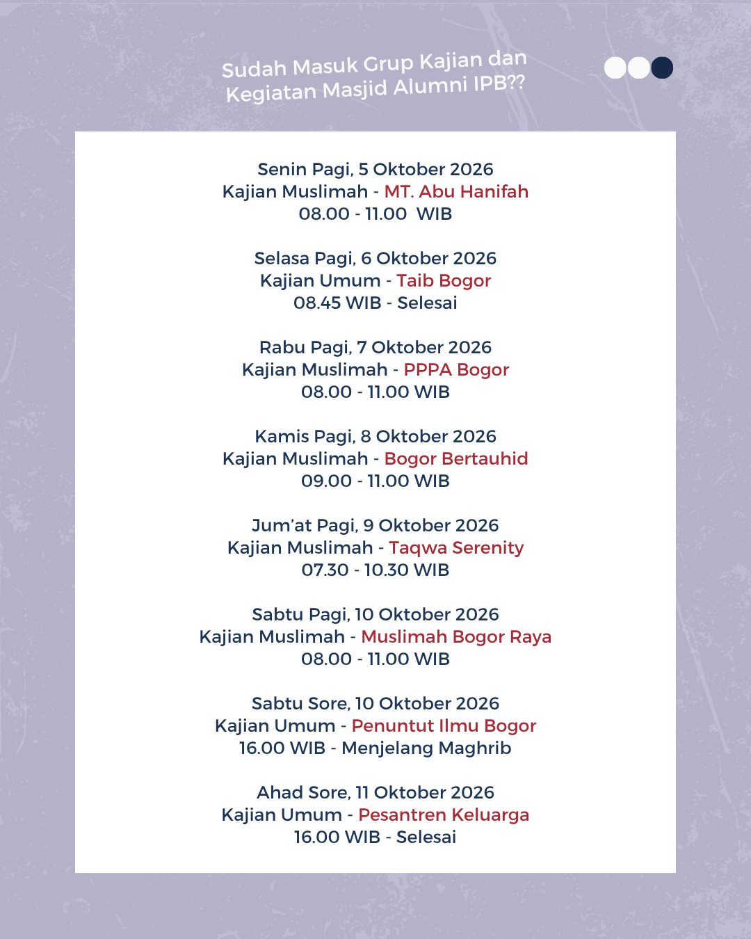 Kajian Umum - Pesantren Keluarga