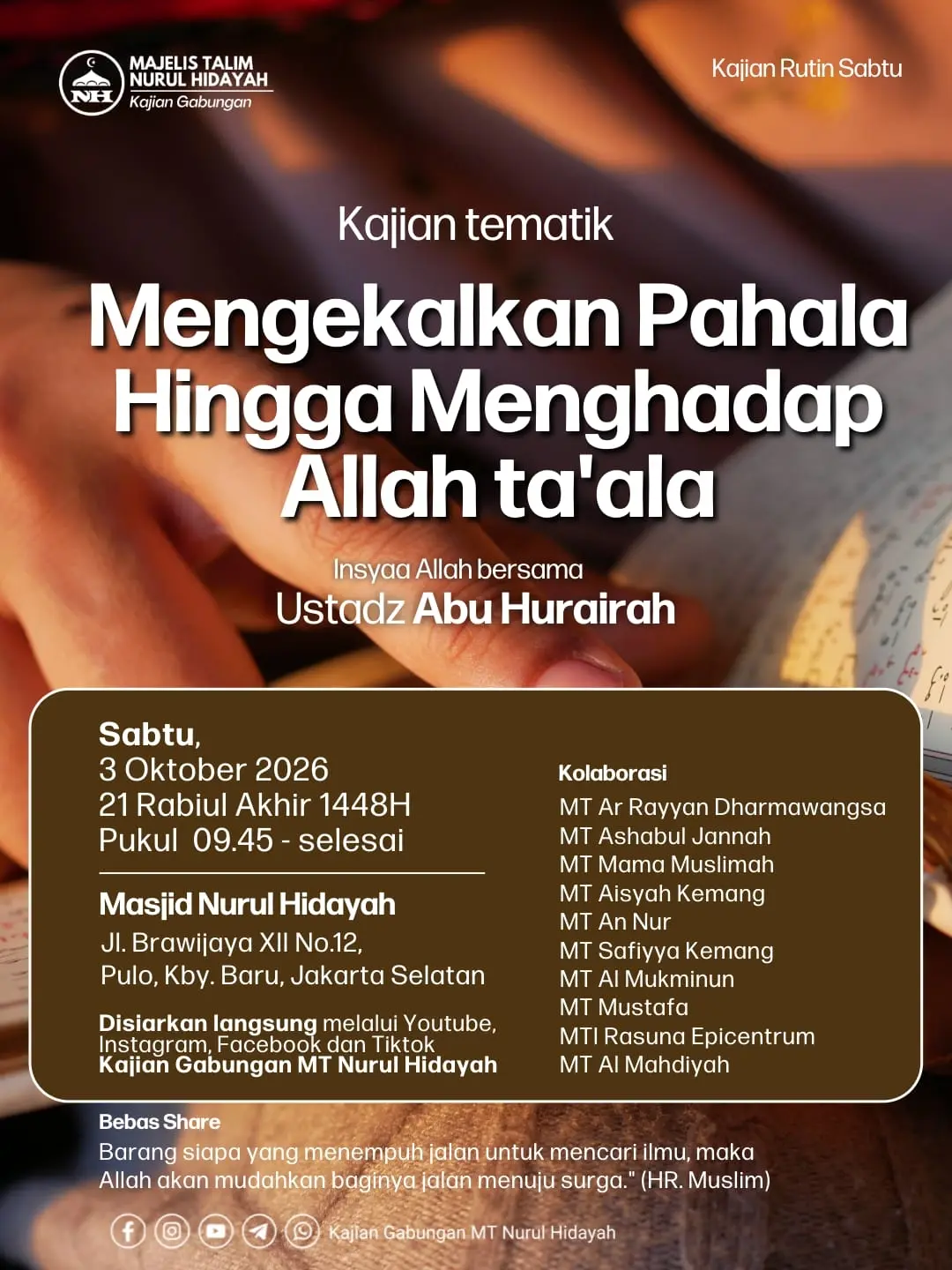 Mengekalkan Pahala Hingga Menghadap Allah ta'ala