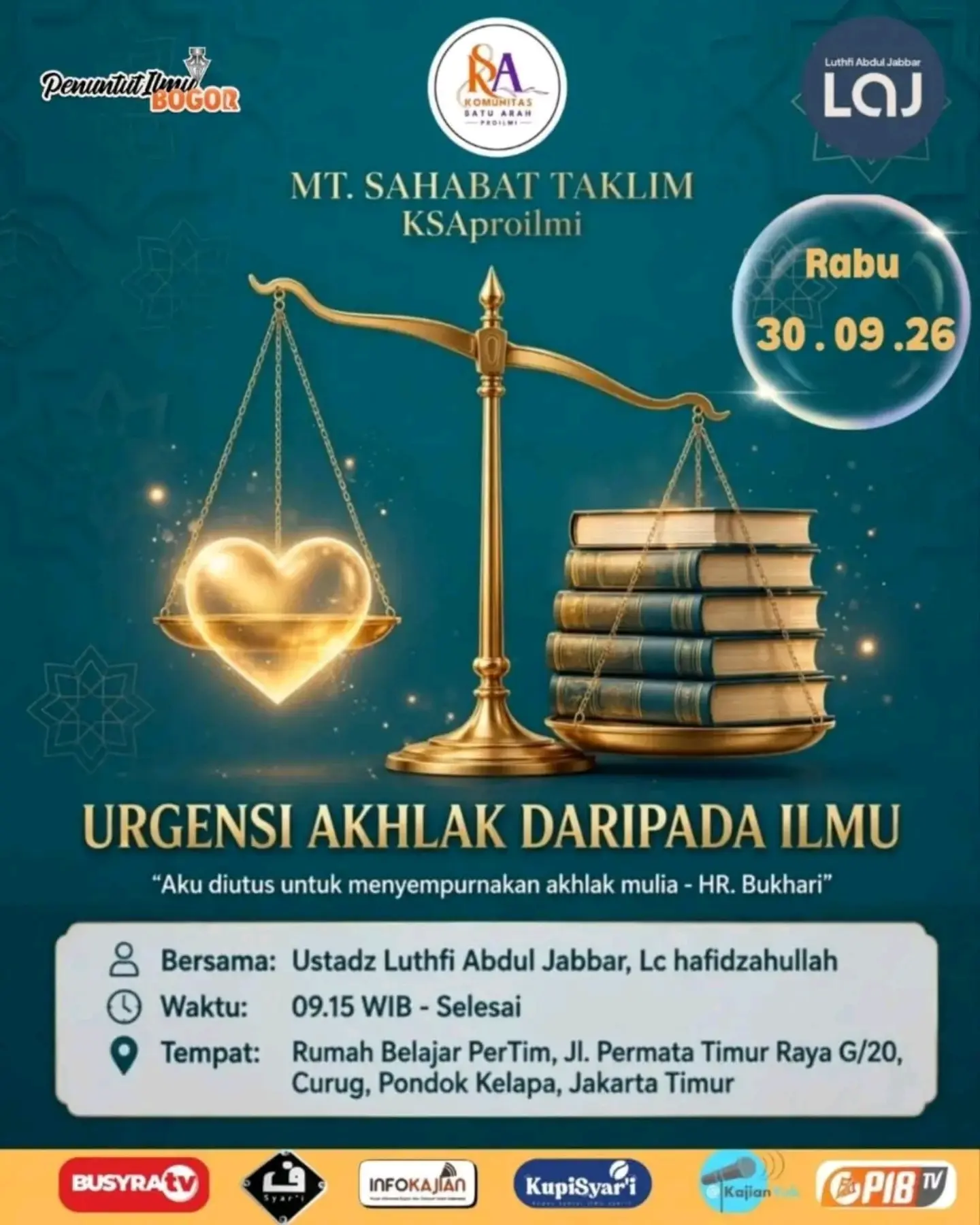URGENSI AKHLAK DARIPADA ILMU