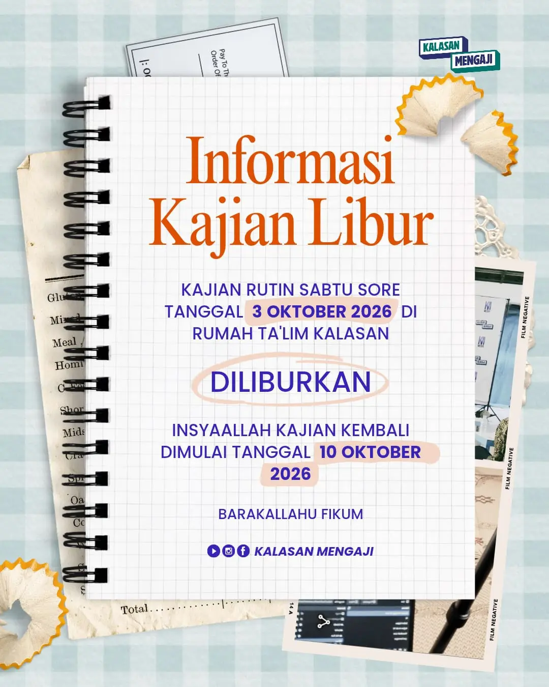 Informasi Kajian Libur