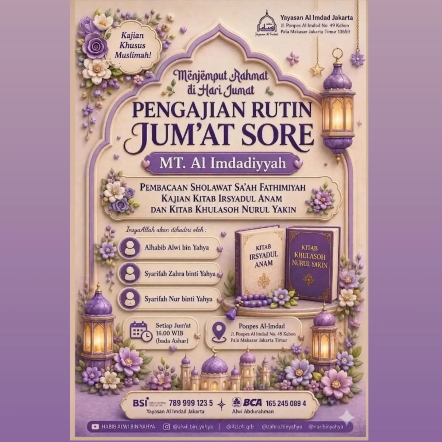 Pengajian Rutin Jumat Sore MT. Al Imdadiyyah