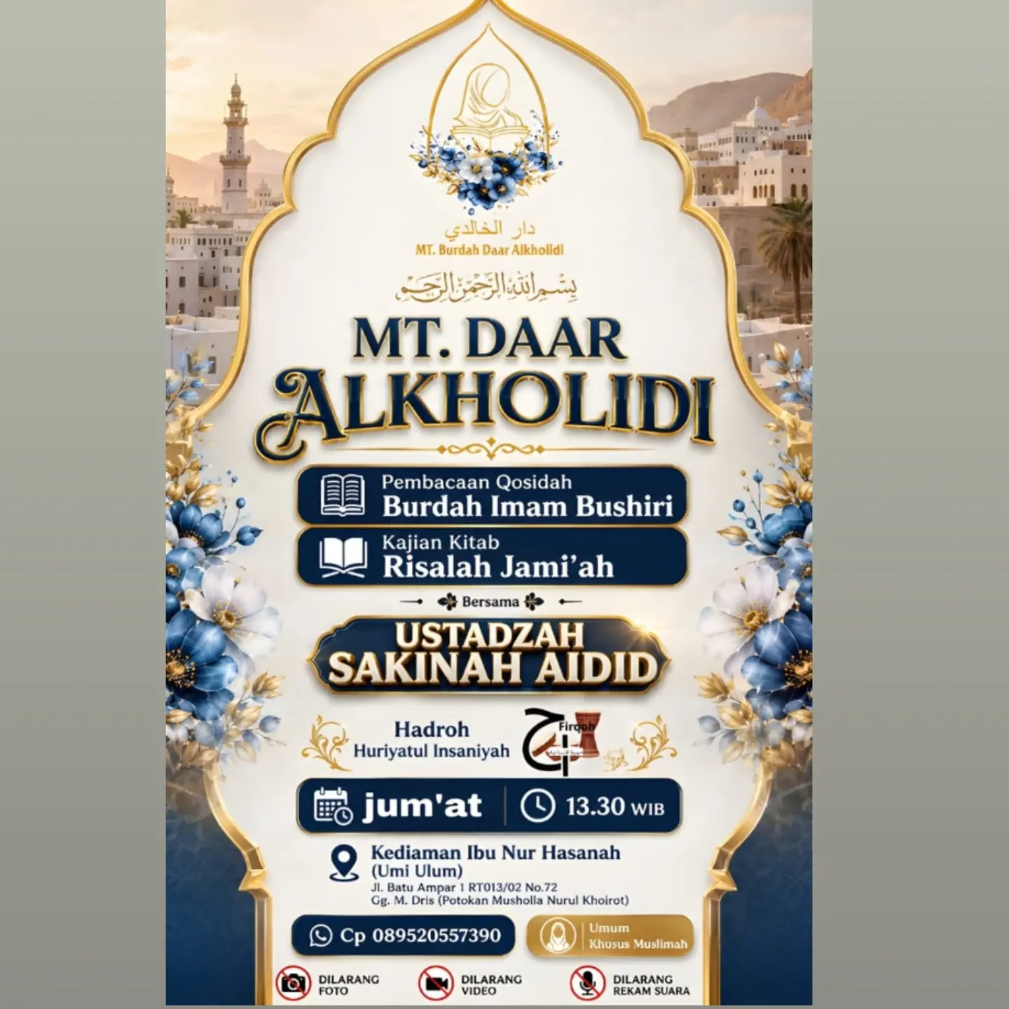 Jadwal Kajian Muslimah Jumat 2 Oktober 2026
