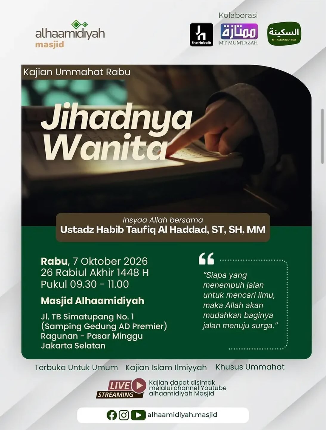 Kajian Ummahat Alhaamidiyah Taklim