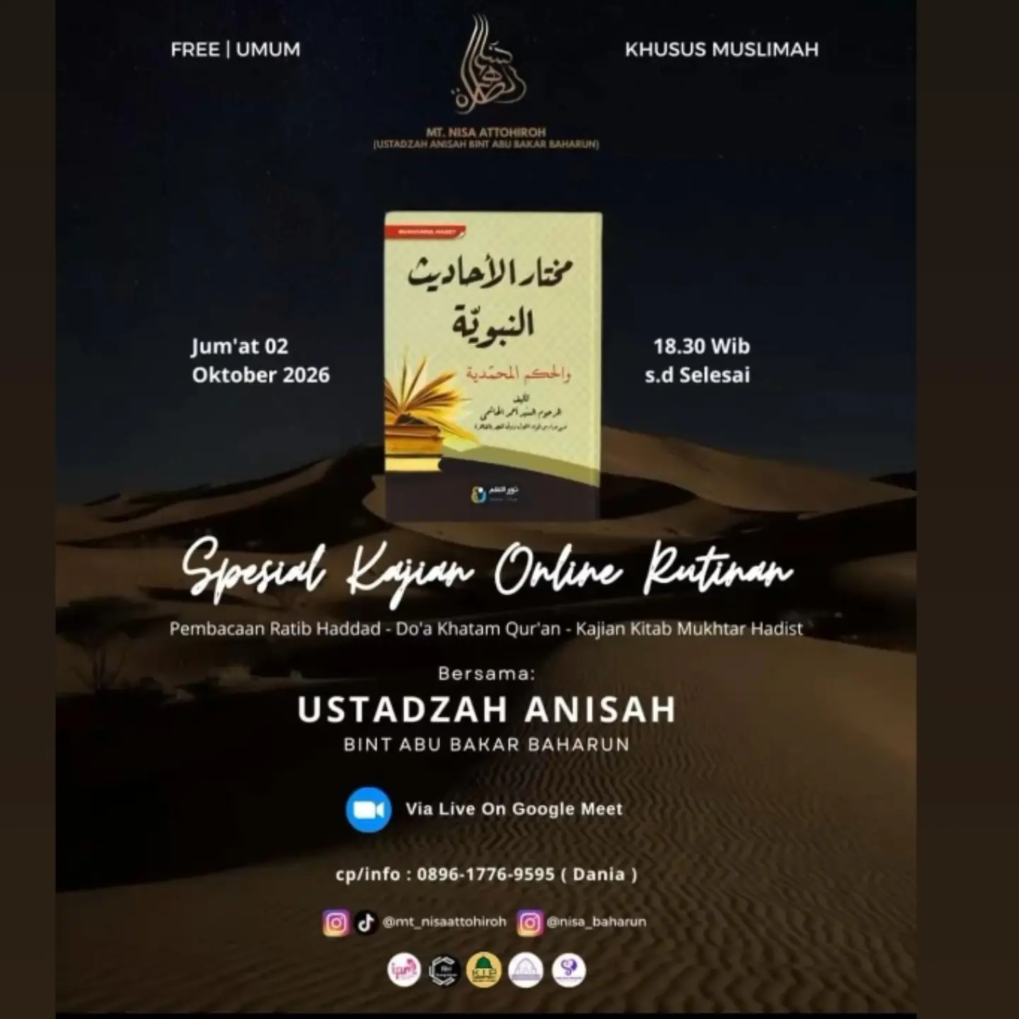 Special Kajian Online Kitab Mukhtar Hadist