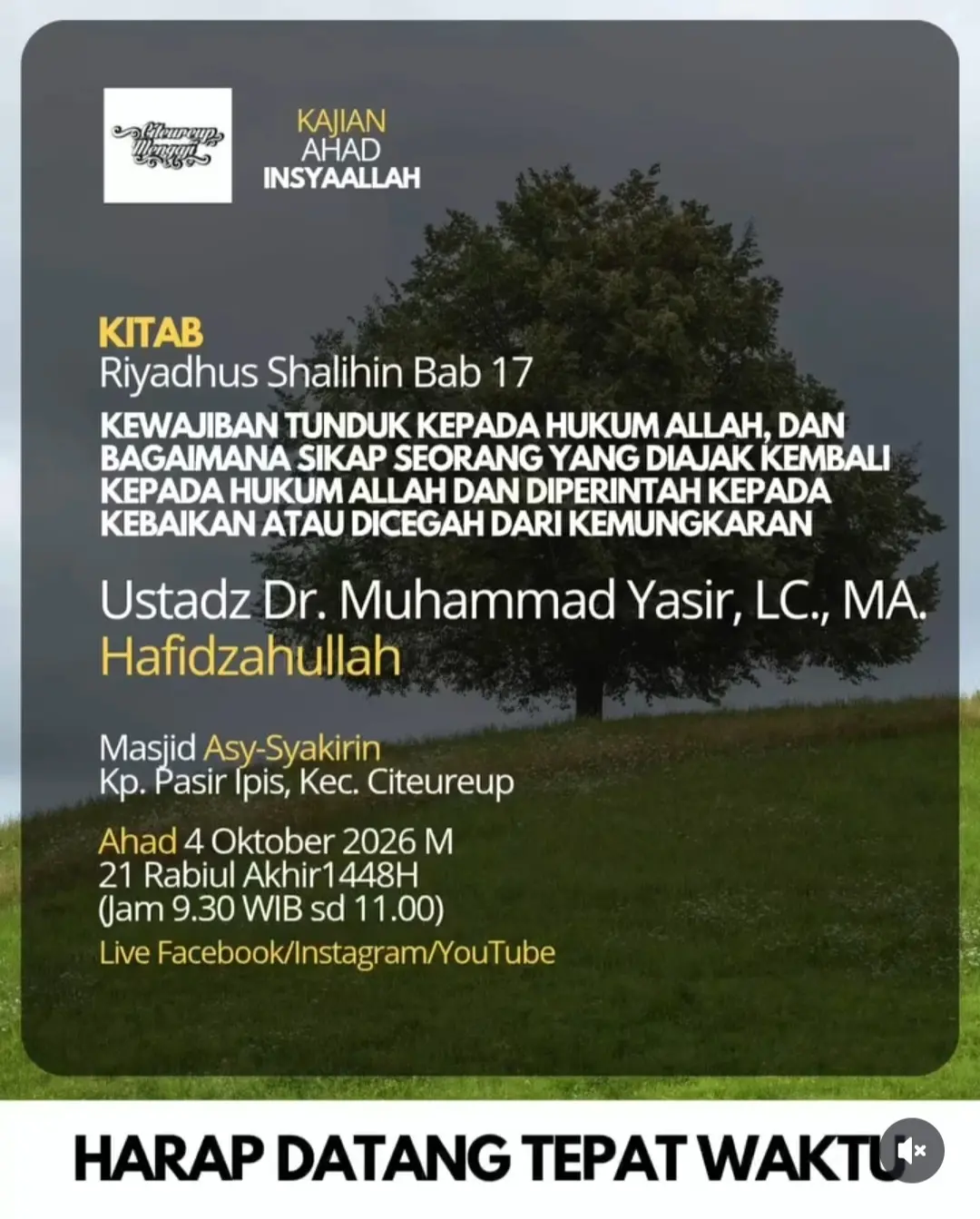 KEWAJIBAN TUNDUK KEPADA HUKUM ALLAH, DAN BAGAIMANA SIKAP SEORANG YANG DIAJAK KEMBALI KEPADA HUKUM ALLAH DAN DIPERINTAH KEPADA KEBAIKAN ATAU DICEGAH DARI KEMUNGKARAN
