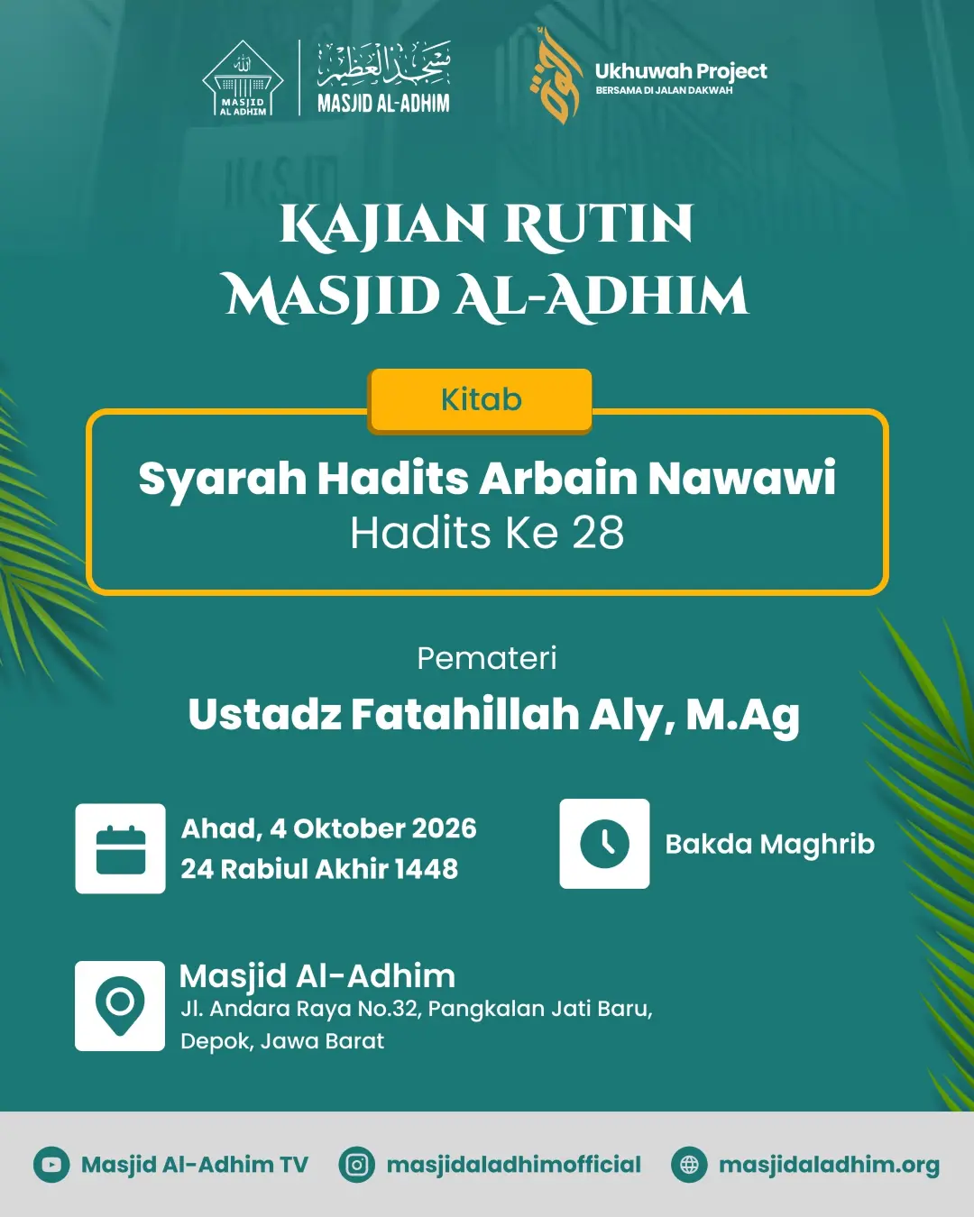 Kajian Rutin Masjid Al Adhim