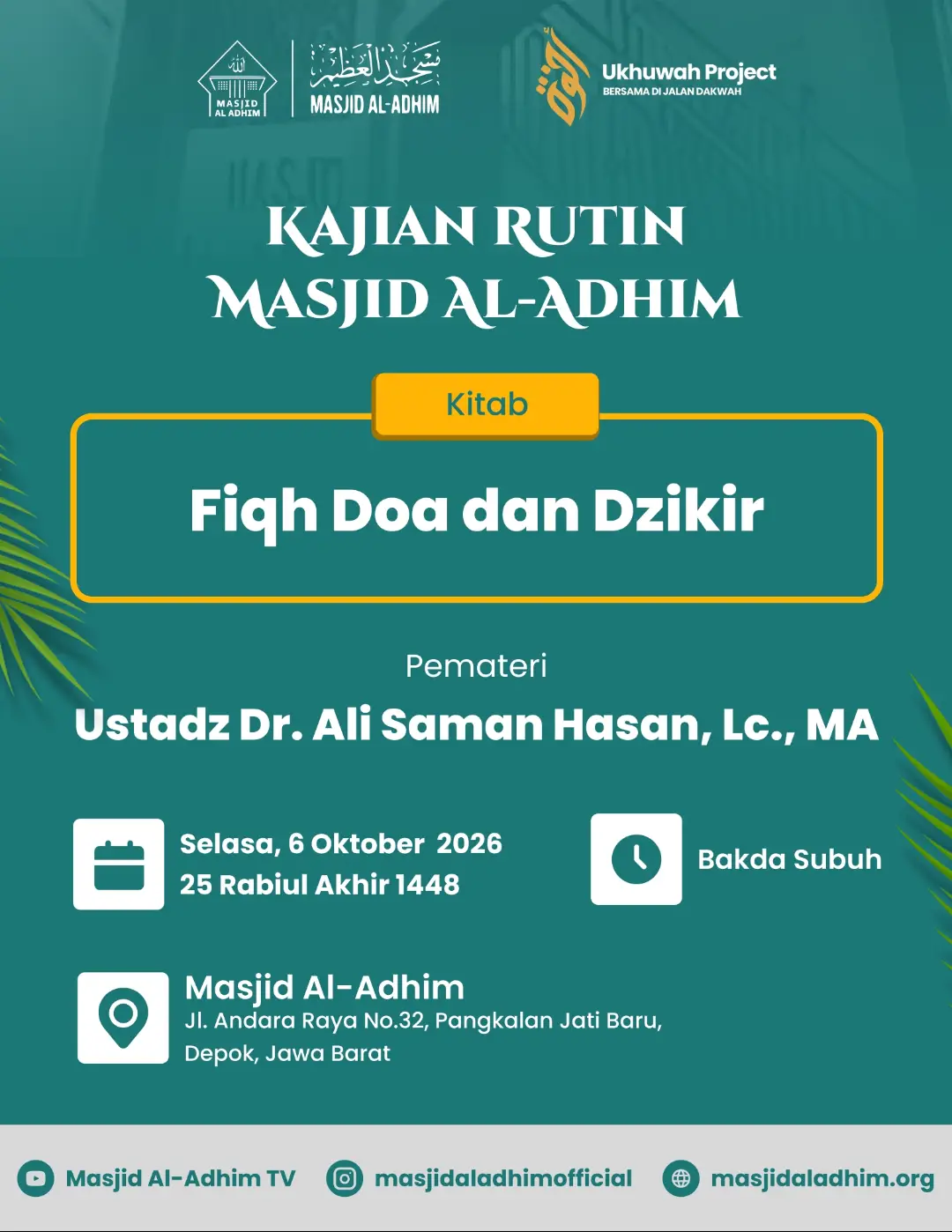 Kajian Rutin Masjid Al-Adhim