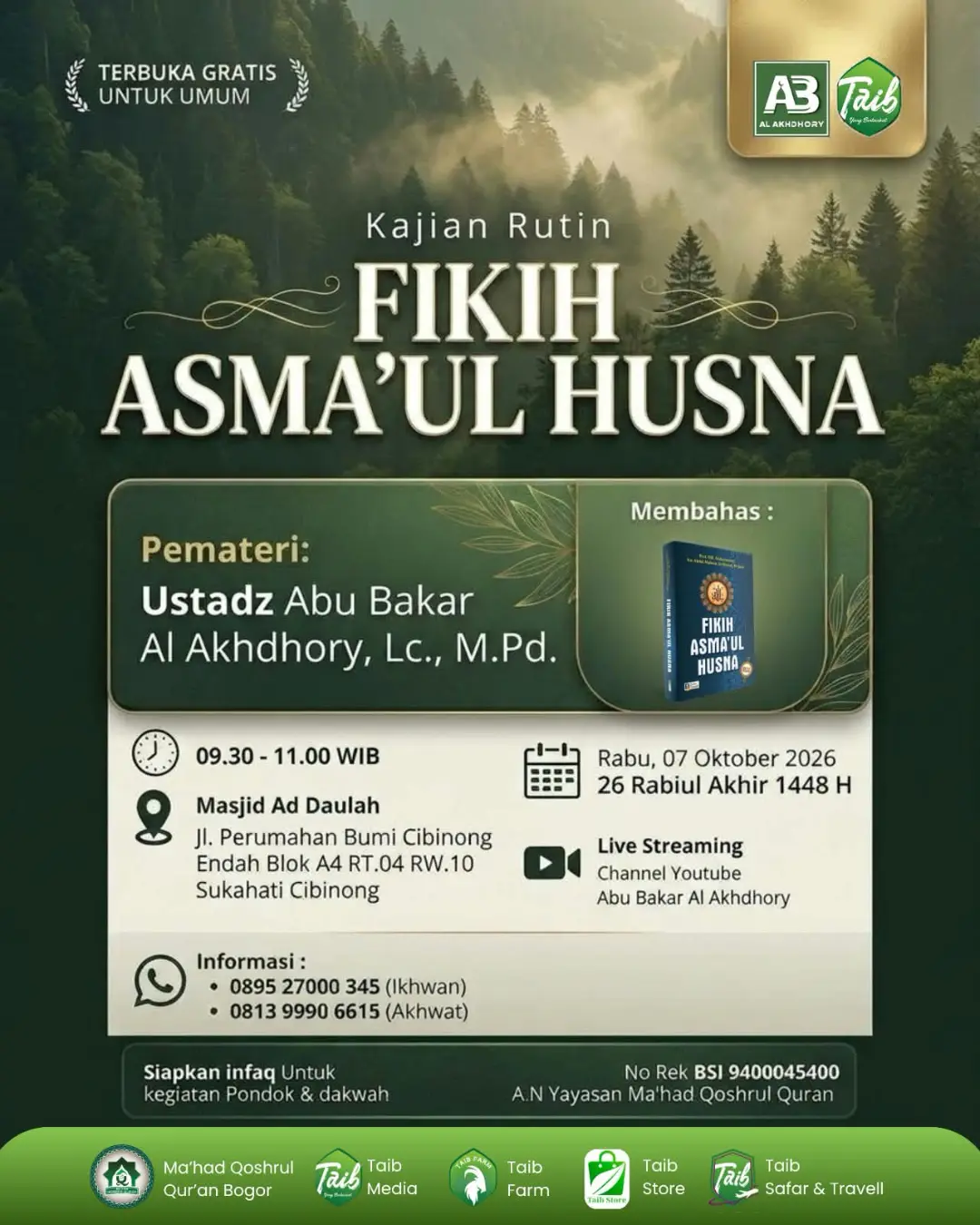 Kajian Rutin – Fikih Asma’ul Husna