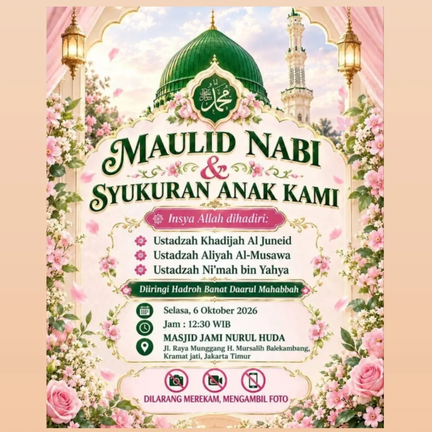 Maulid Nabi & Syukuran Anak Kami