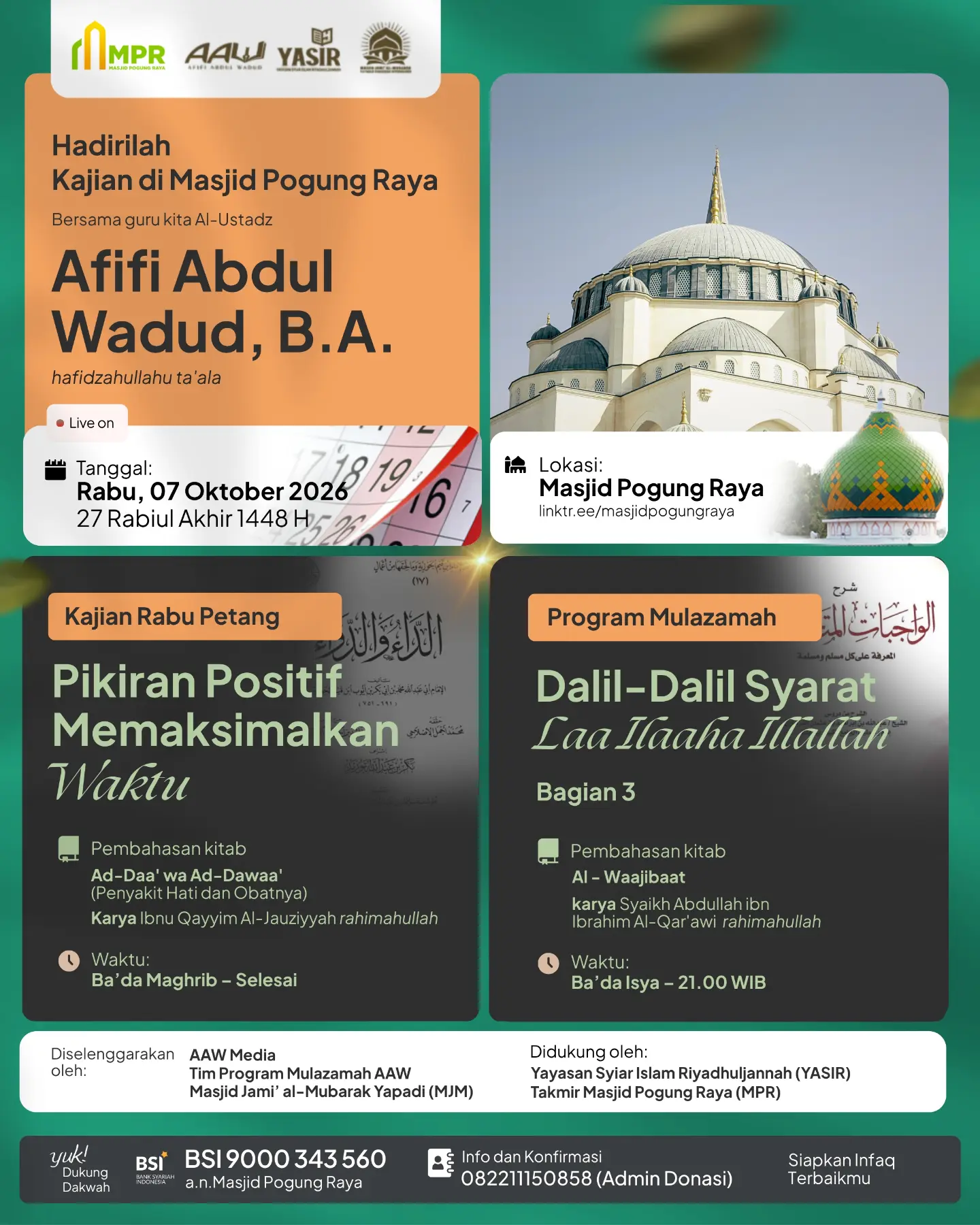 Kajian Rutin Rabu Petang & Mulazamah