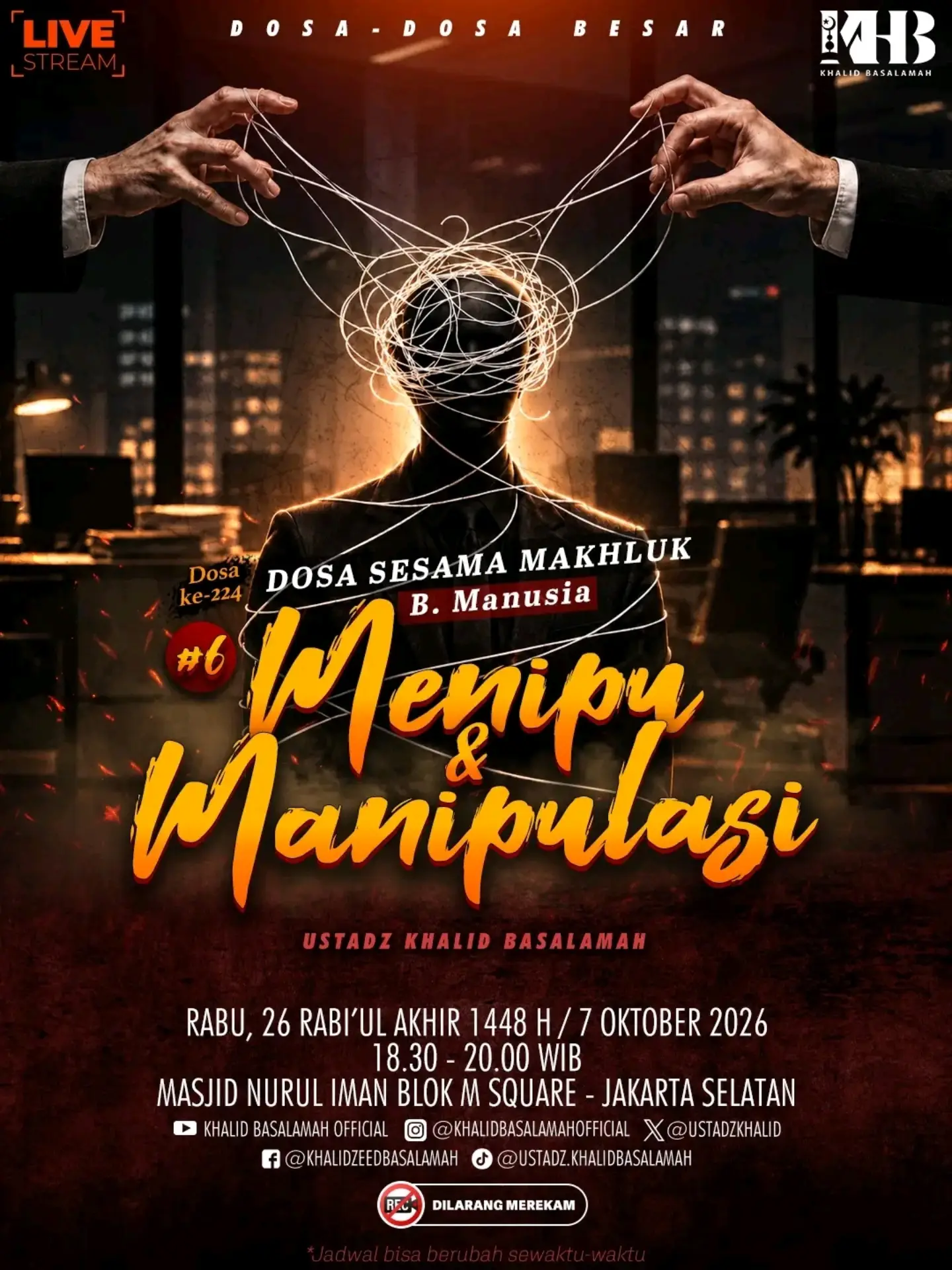 Dosa Sesama Makhluk B. Manusia: Menipu & Manipulasi