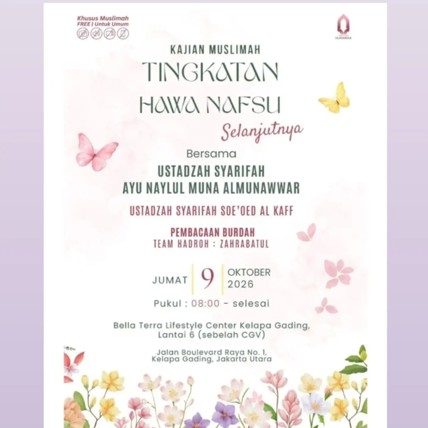Kajian Muslimah: Tingkatan Hawa Nafsu Selanjutnya