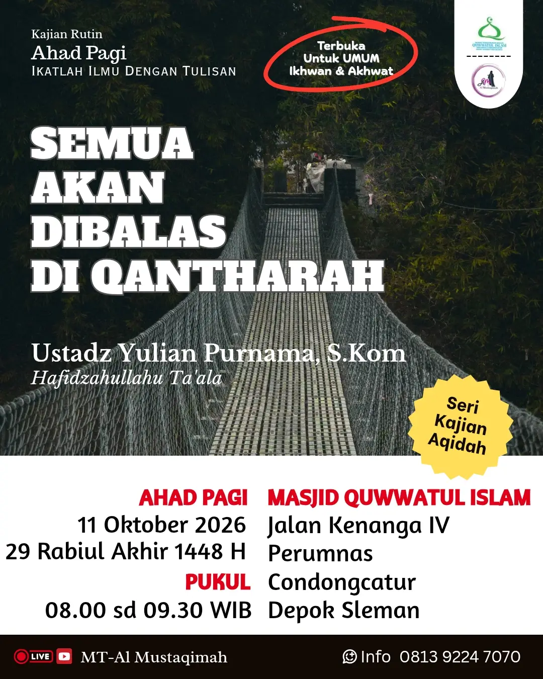 Kajian Rutin Ahad Pagi: Ikatlah Ilmu Dengan Tulisan