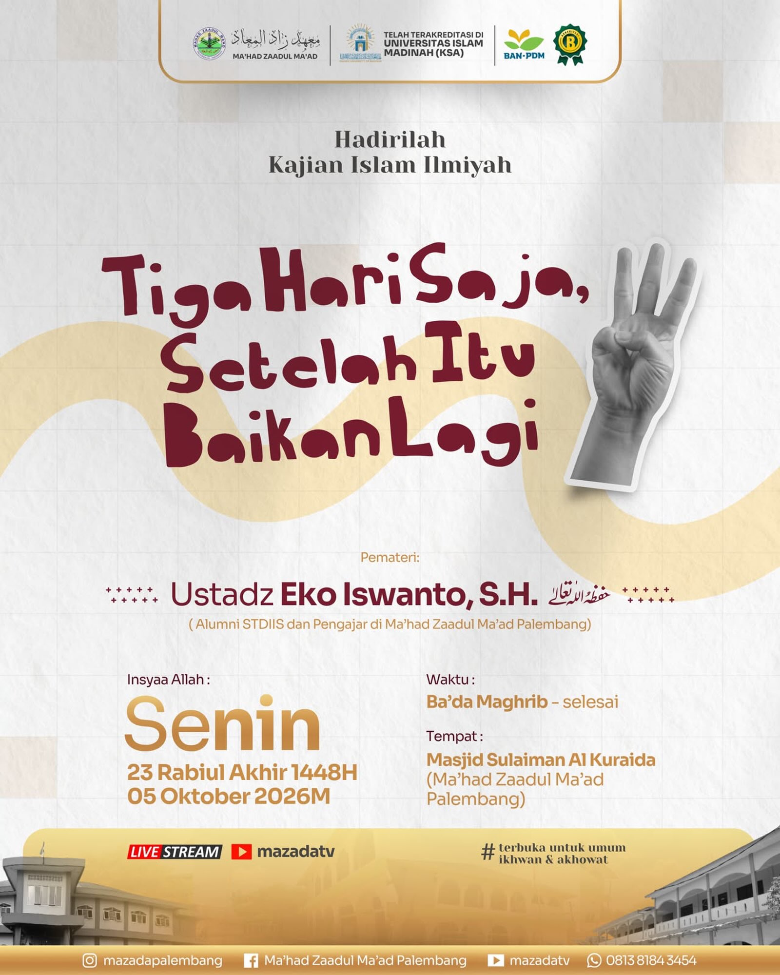 Tiga Hari Saja, Setelah Itu Baikan Lagi