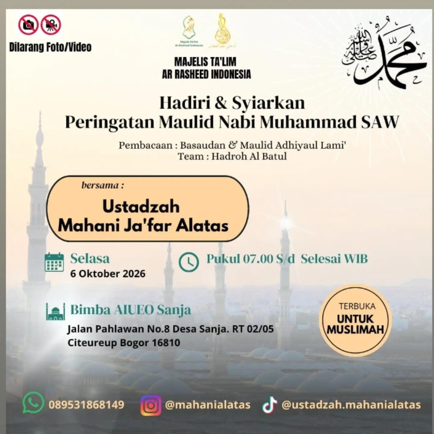Hadiri & Syiarkan Peringatan Maulid Nabi Muhammad SAW