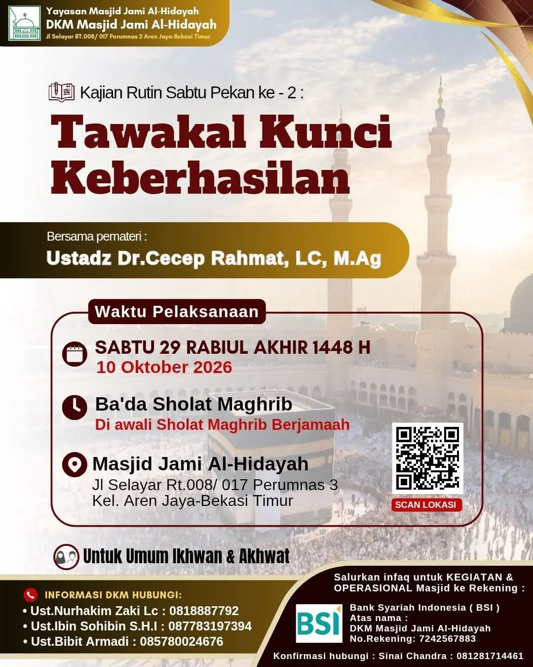 Tawakal Kunci Keberhasilan