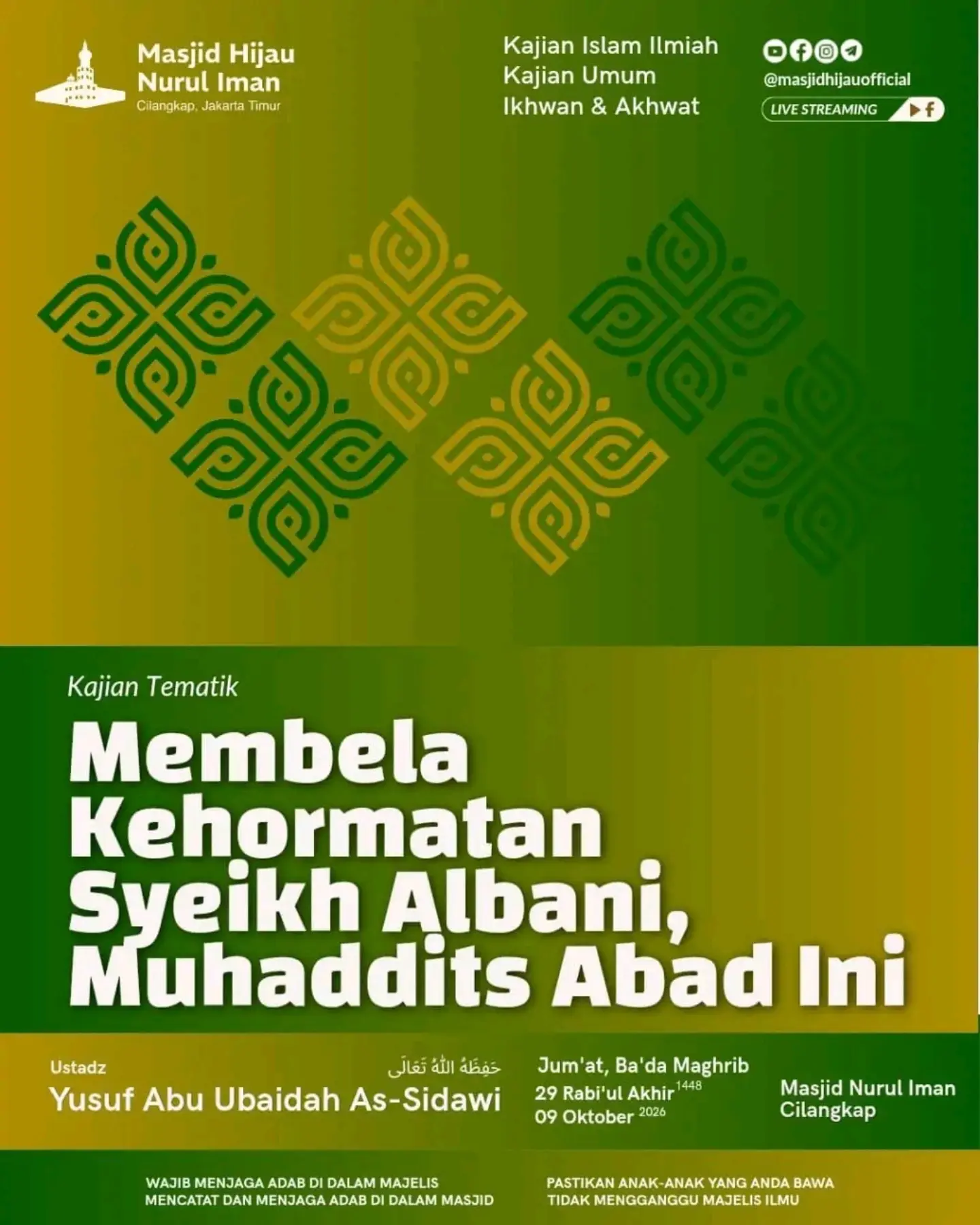 Membela Kehormatan Syeikh Albani, Muhaddits Abad Ini