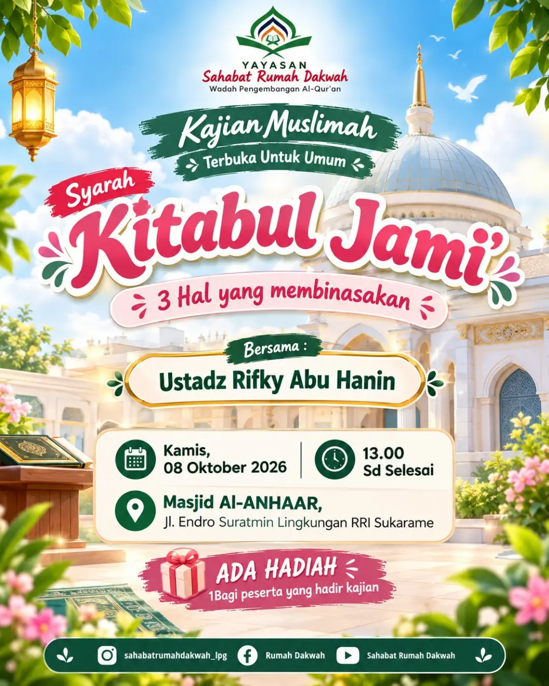 Kajian Muslimah: Kitabul Jami’ - 3 Hal yang Membinasakan