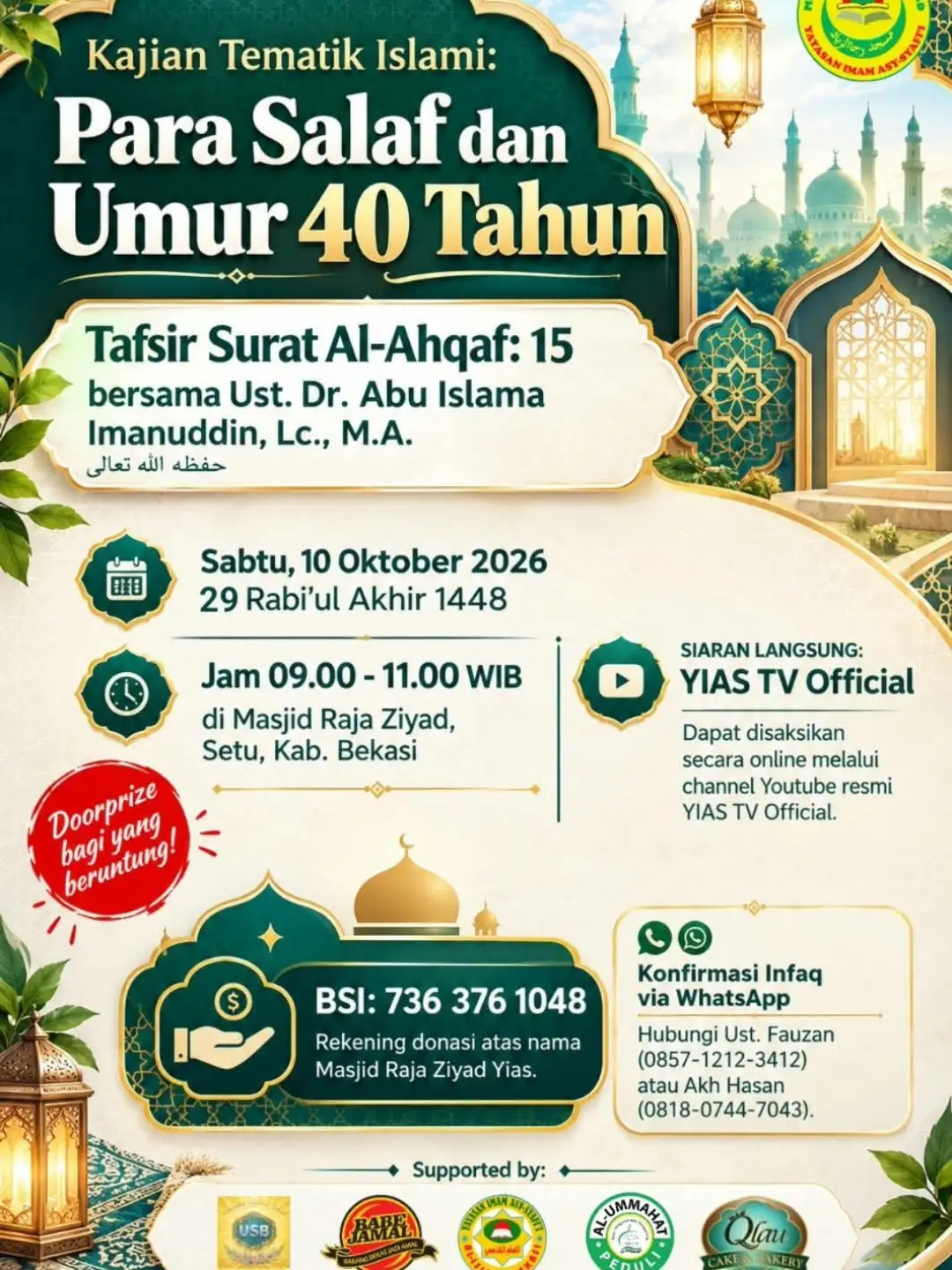 Kajian Tematik Islam: Para Salaf dan Umur 40 Tahun