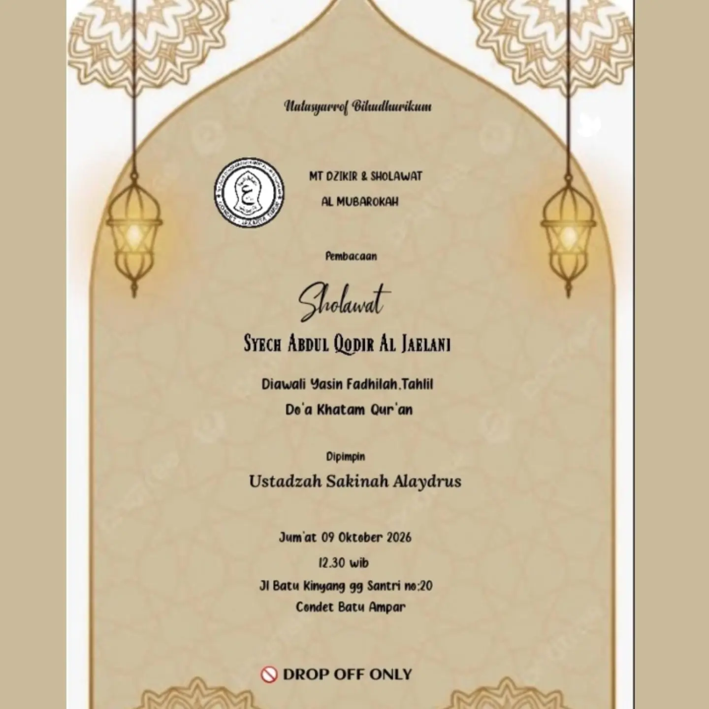 Sholawat Pembacaan Syekh Abdul Qadir Al Jaelani
