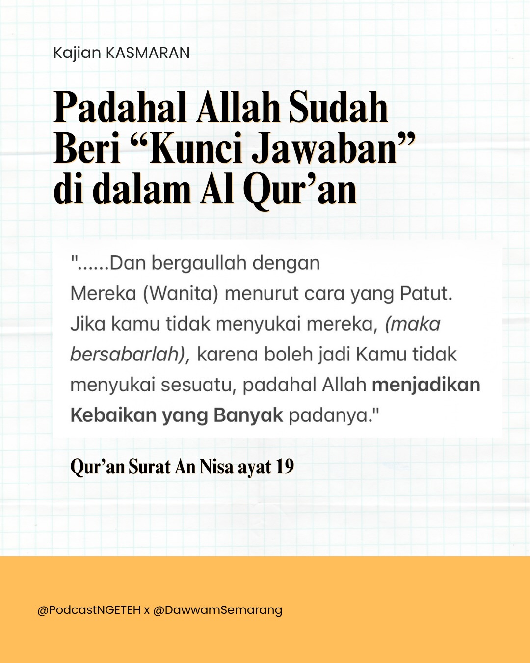 Padahal Allah Sudah Beri "Kunci Jawaban" di dalam Al Qur’an