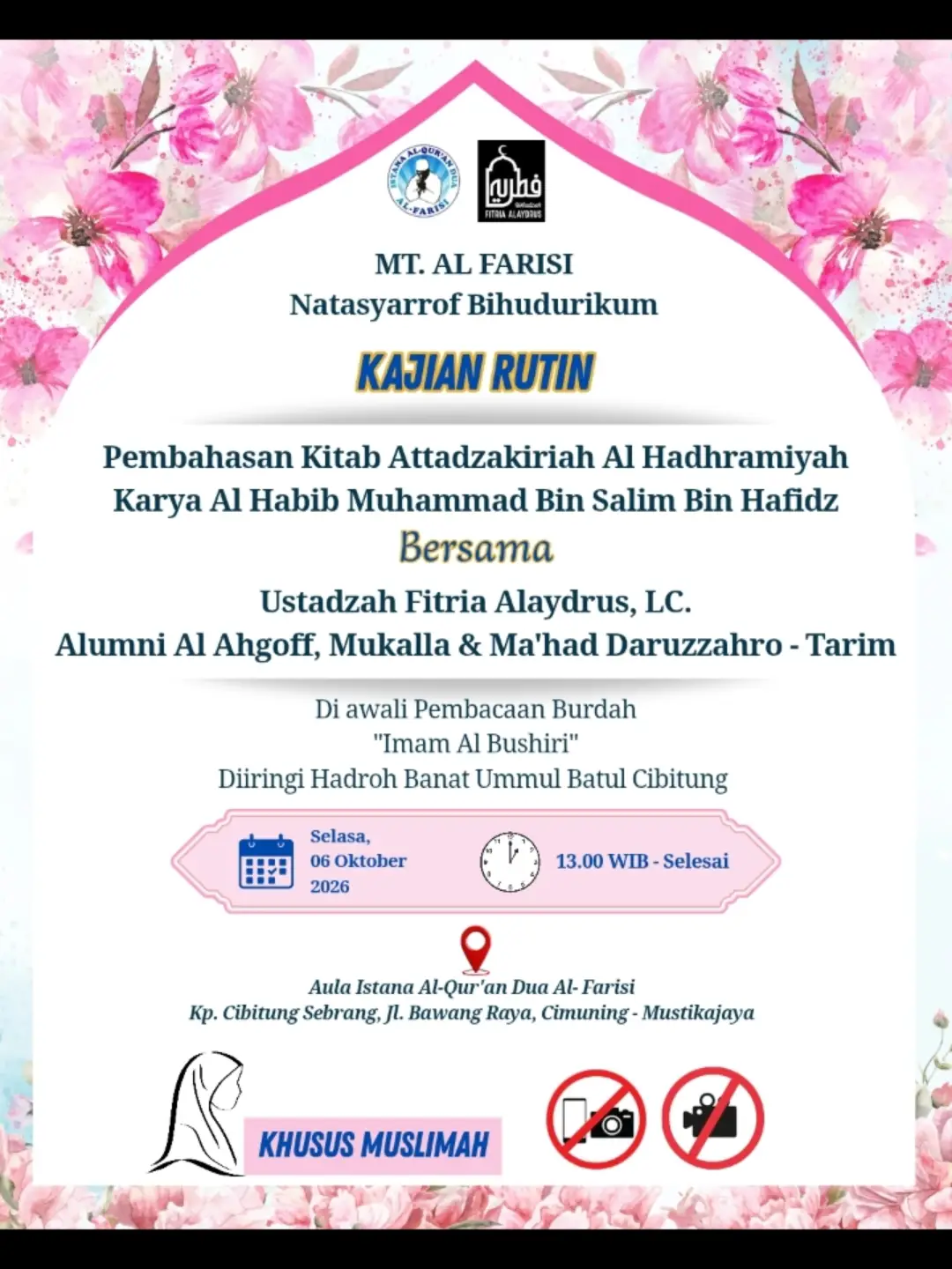 Pembahasan Kitab Attadzakiriah Al Hadhramiyah Karya Al Habib Muhammad Bin Salim Bin Hafidz