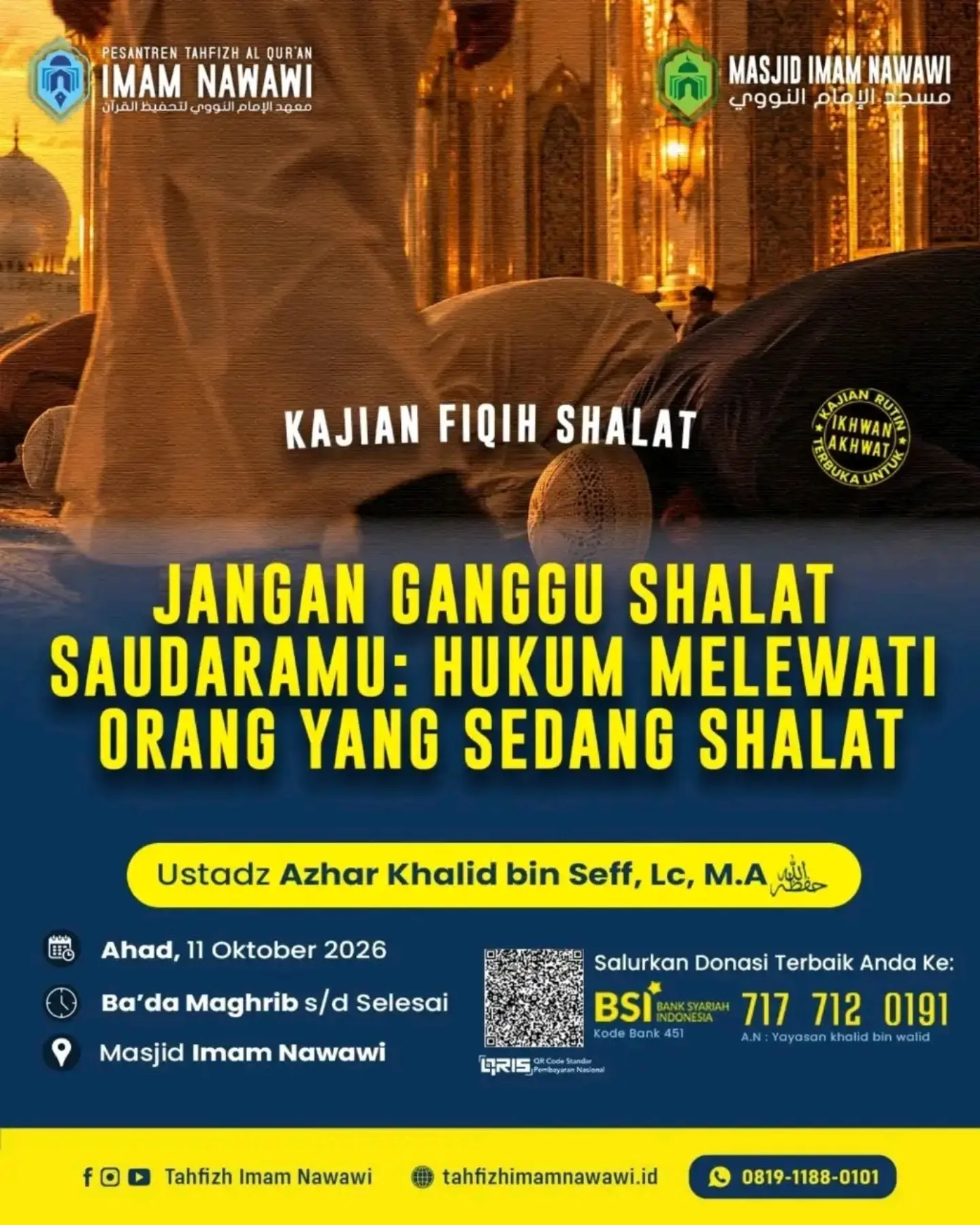 Jangan Ganggu Shalat Saudaramu: Hukum Melewati Orang yang Sedang Shalat